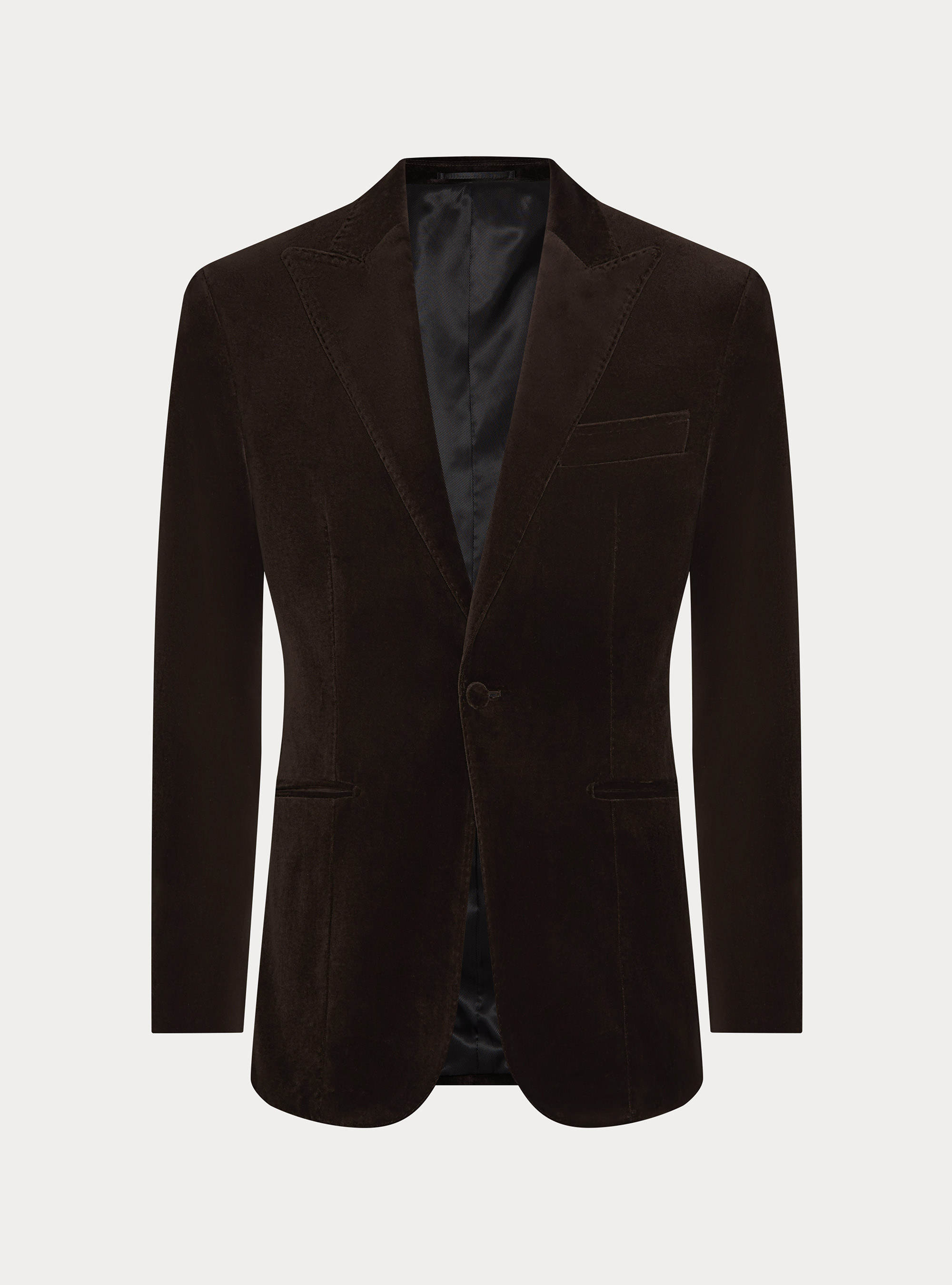 Tuxedo blazer for a velvet suit, BROWN