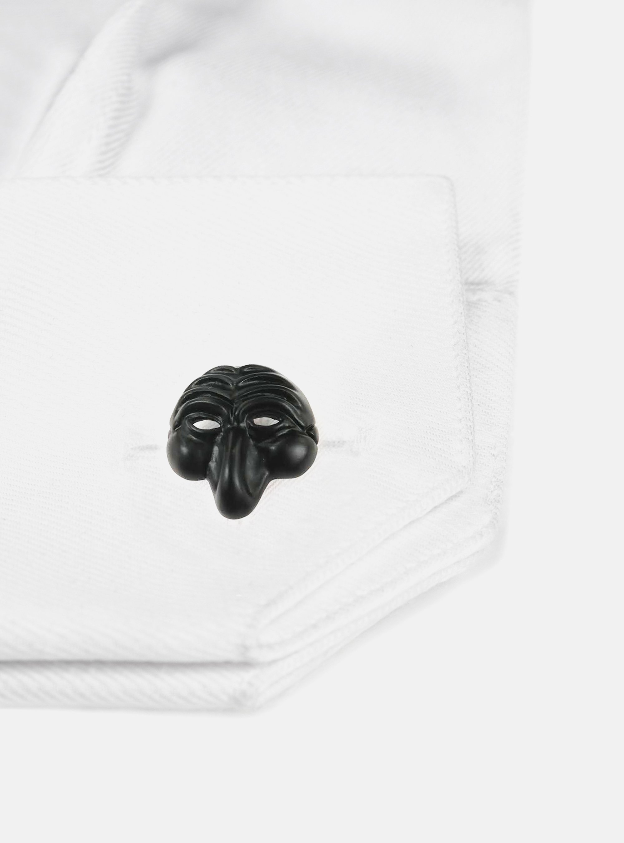 Pulcinella cufflinks, BLACK