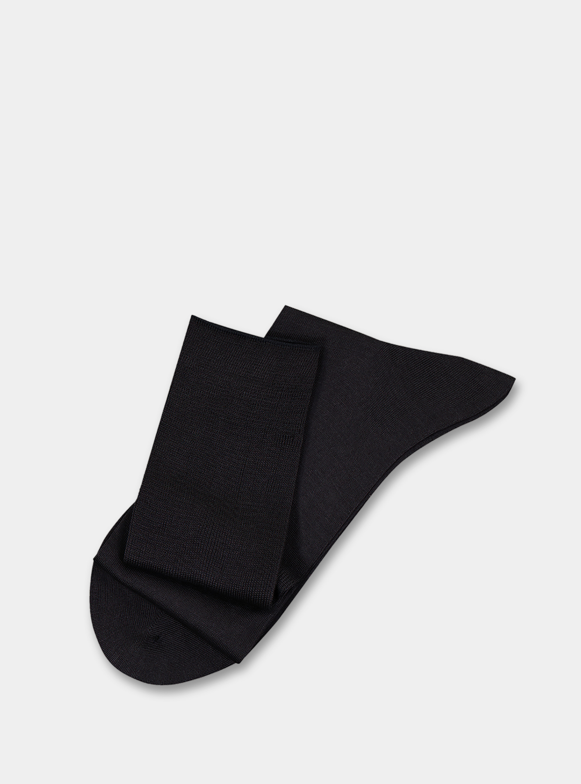 Calzini lunghi tinta unita in filo di Scozia, GRIGIO CHIARO