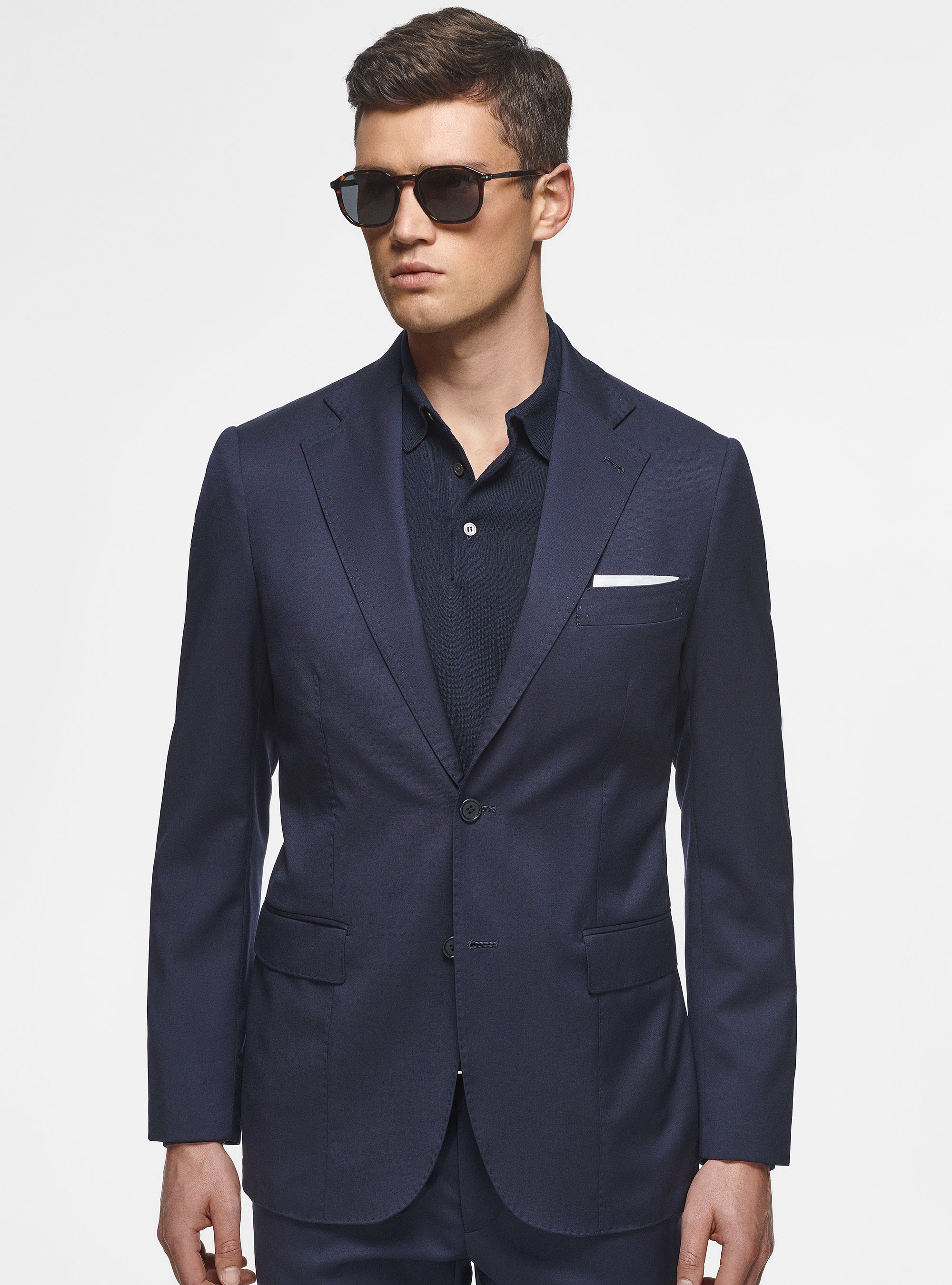 Pure 110's superfine wool blazer, NAVY BLUE