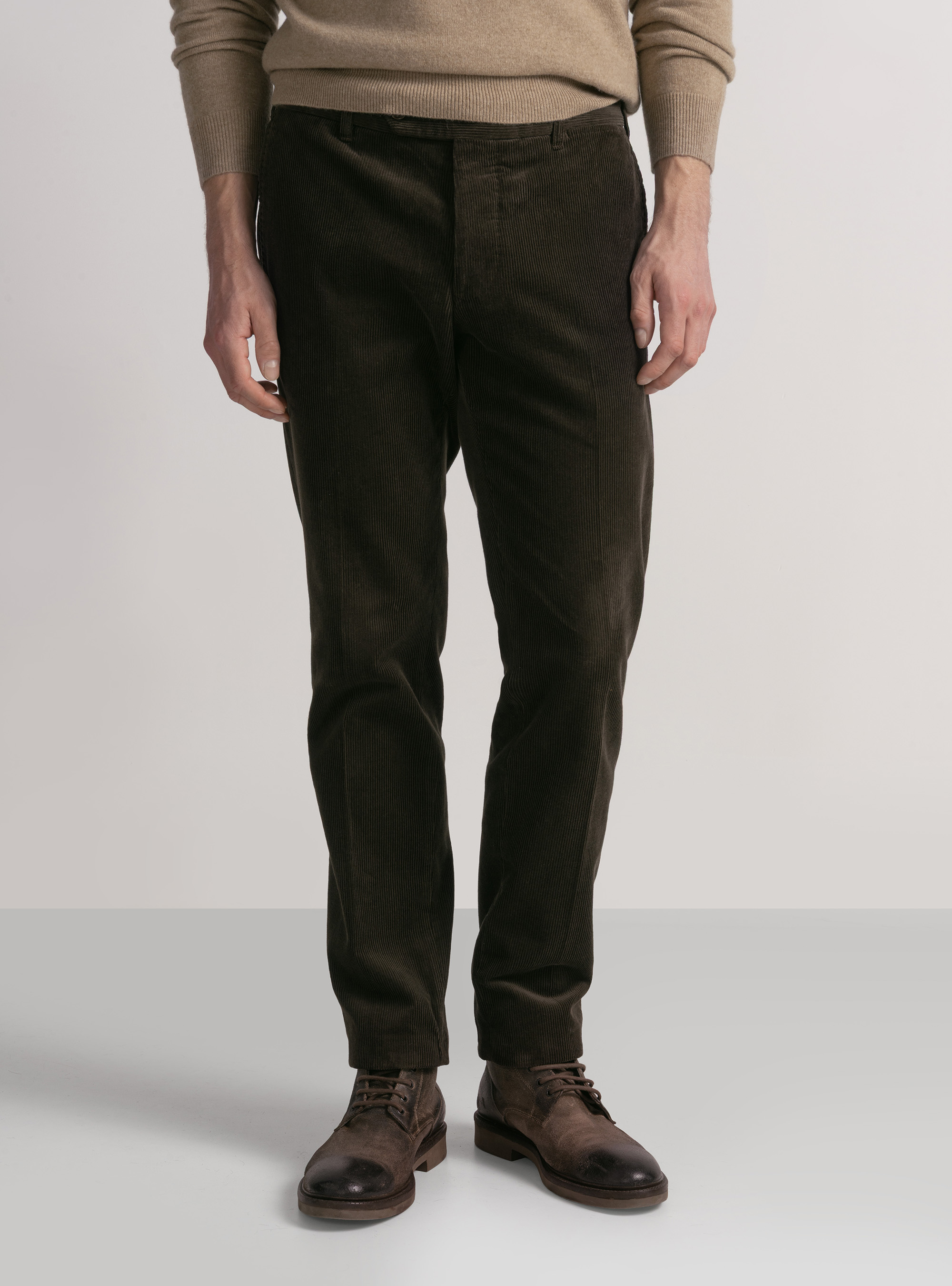 Pantaloni in velluto, MARRONE