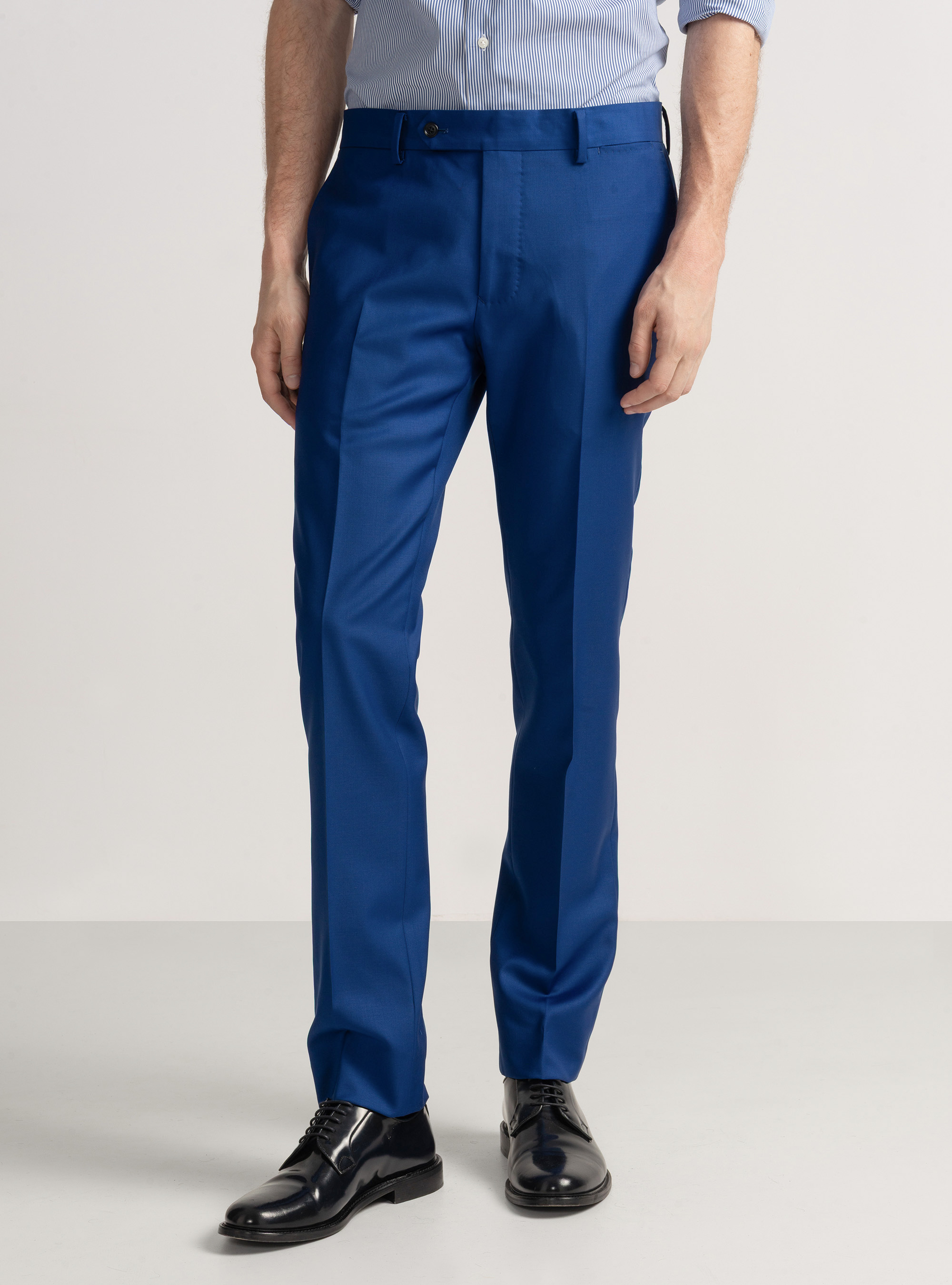 Pantaloni per abito in pura lana Vitale Barberis Canonico, BLU ROYAL