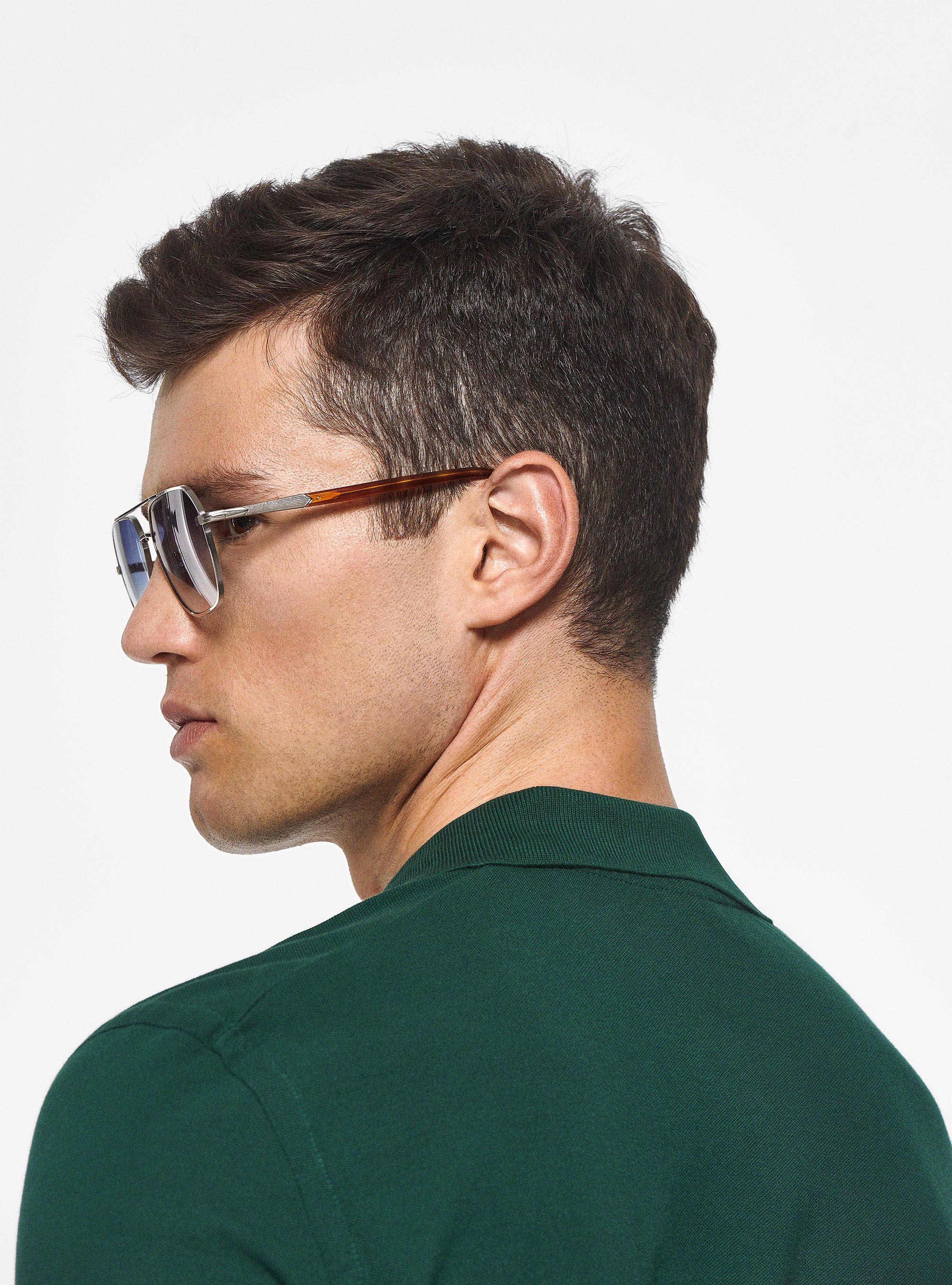 Polo in piquet con ricamo, OLIVA