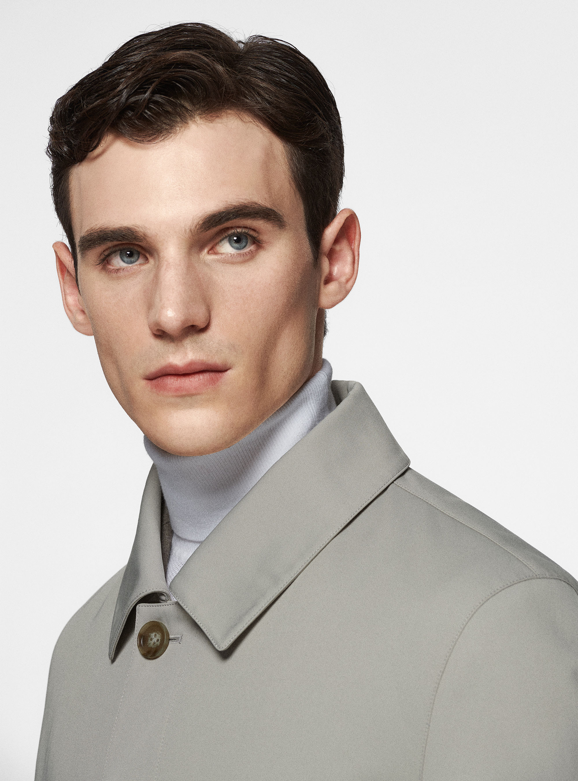 Impermeabile imbottito in cotone tecnico, ECRU