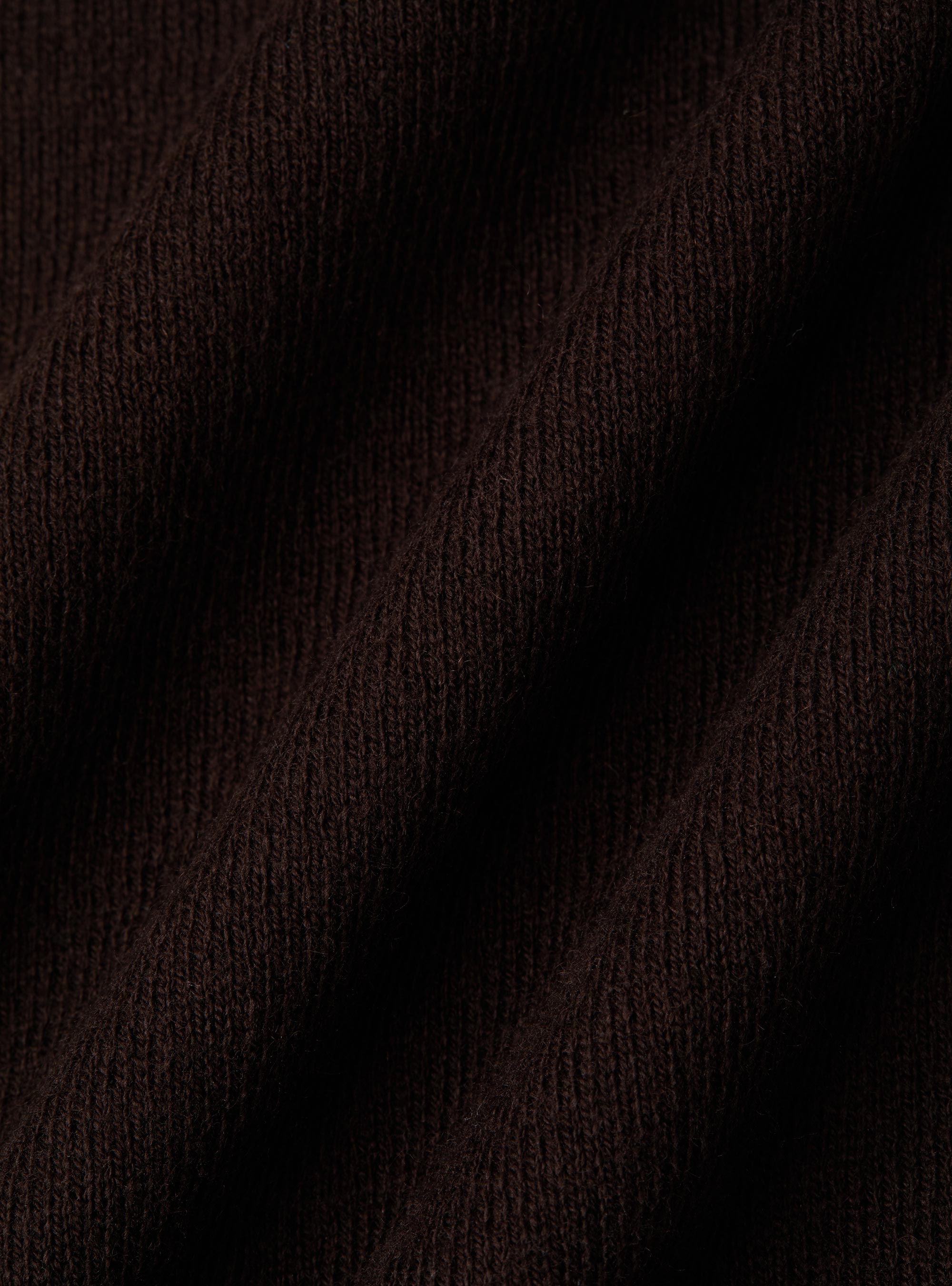Polo in maglia di cotone e cashmere, MARRONE