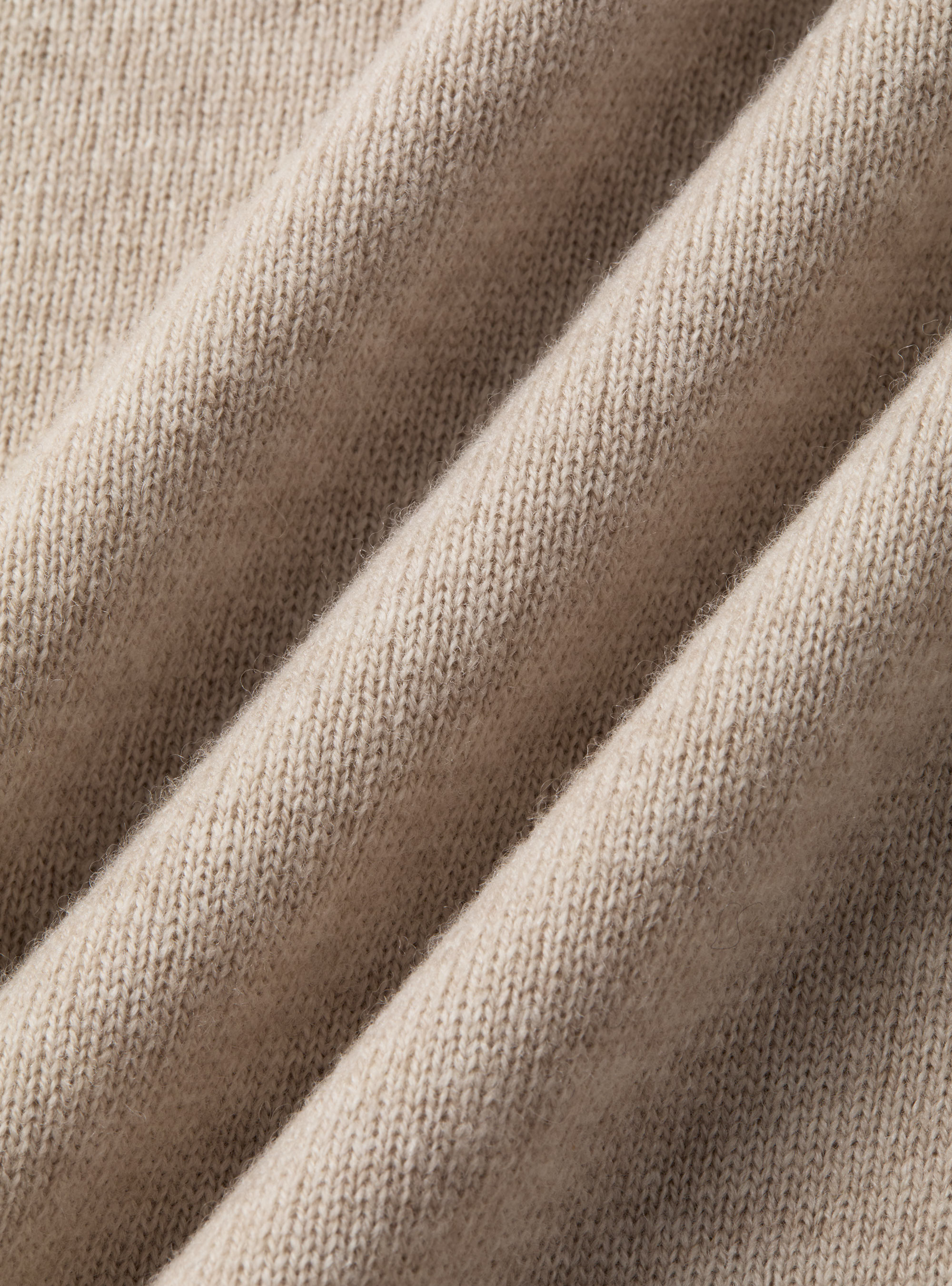 Trikot mit Rundhalsausschnitt aus Lambswool und Kaschmir, ECRU 0560C