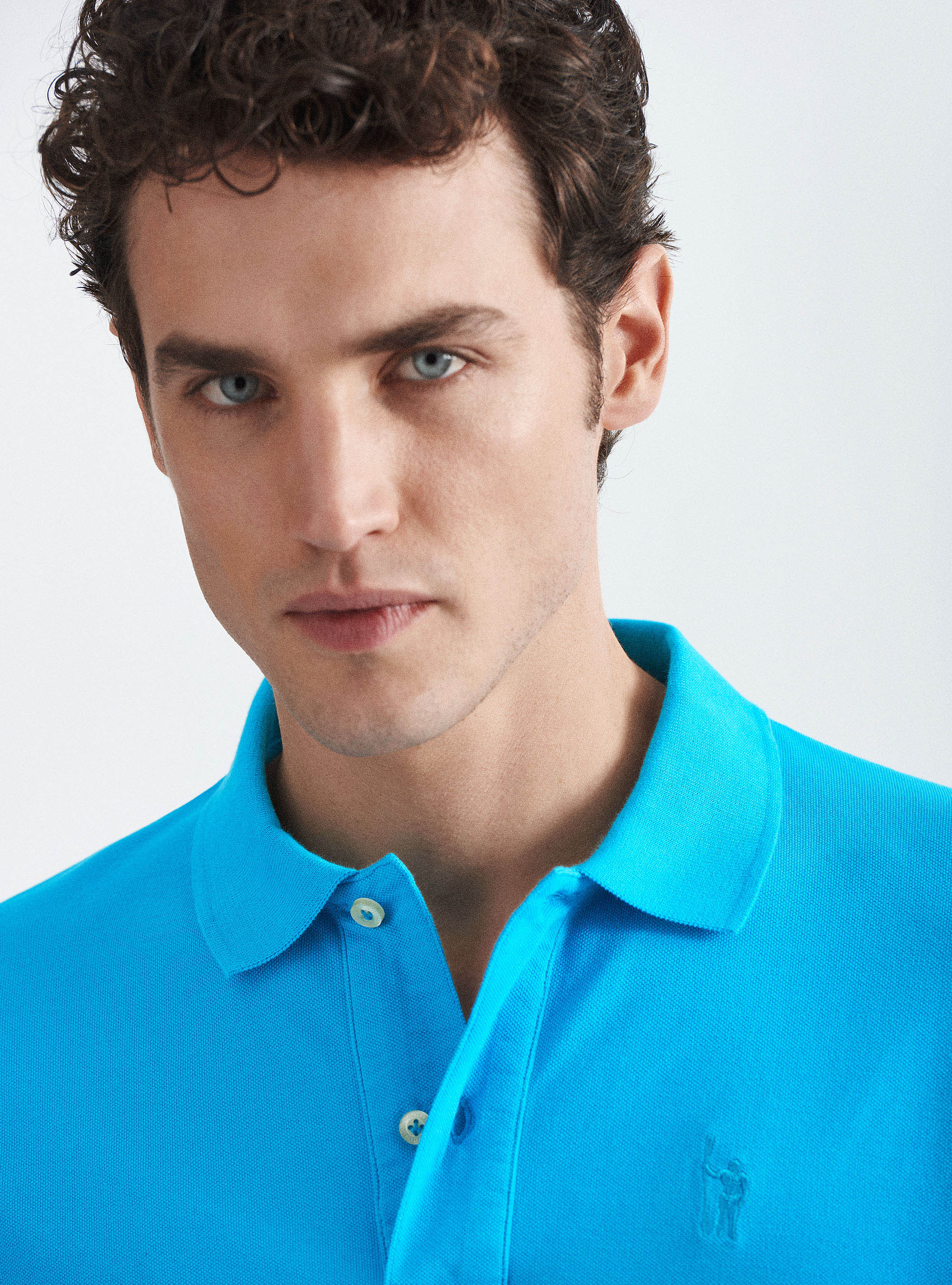 Polo classique en piqu&eacute;, TURCHESE 0258C