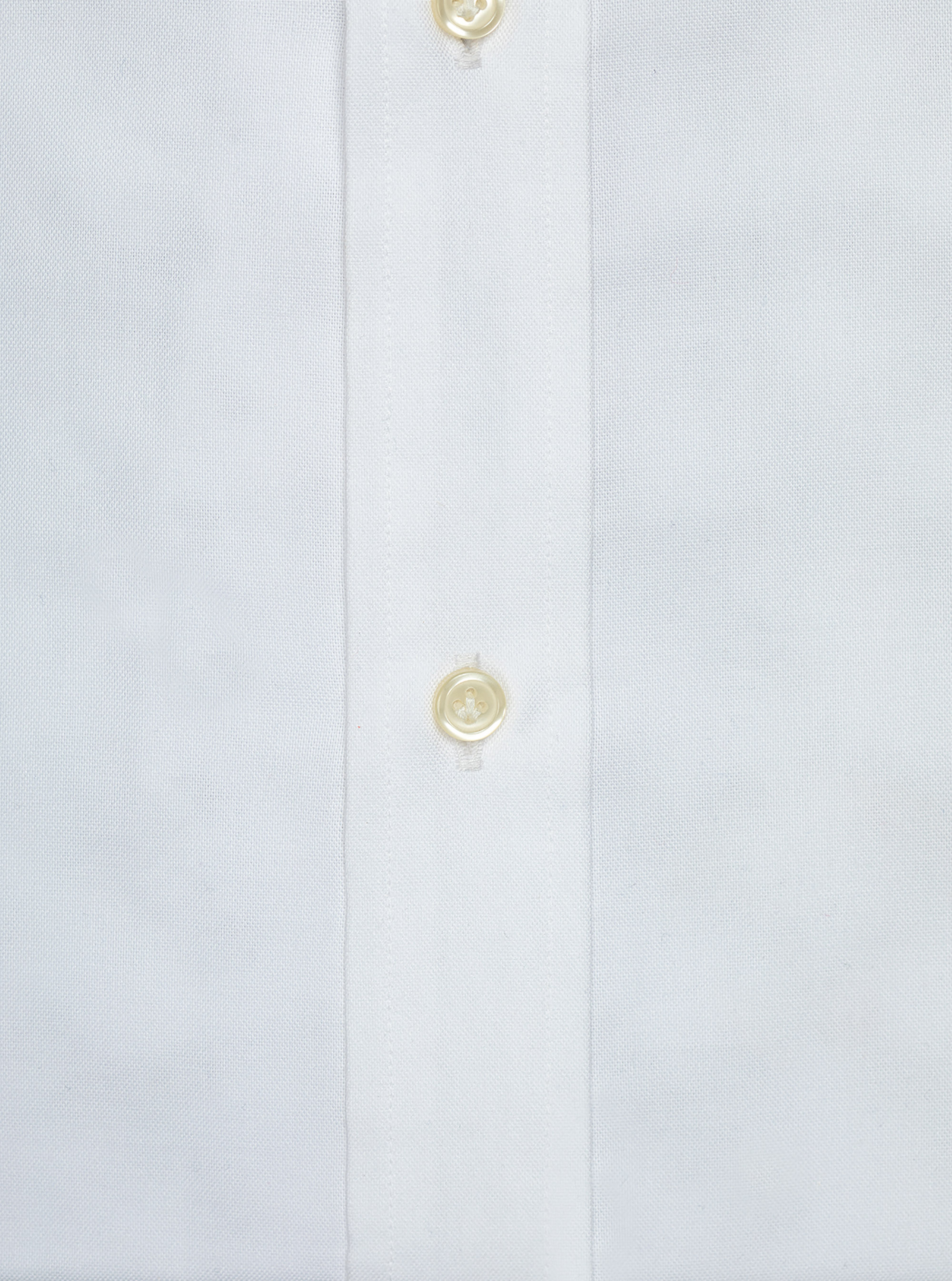 Camicia in oxford unito con collo button down, BLANCO