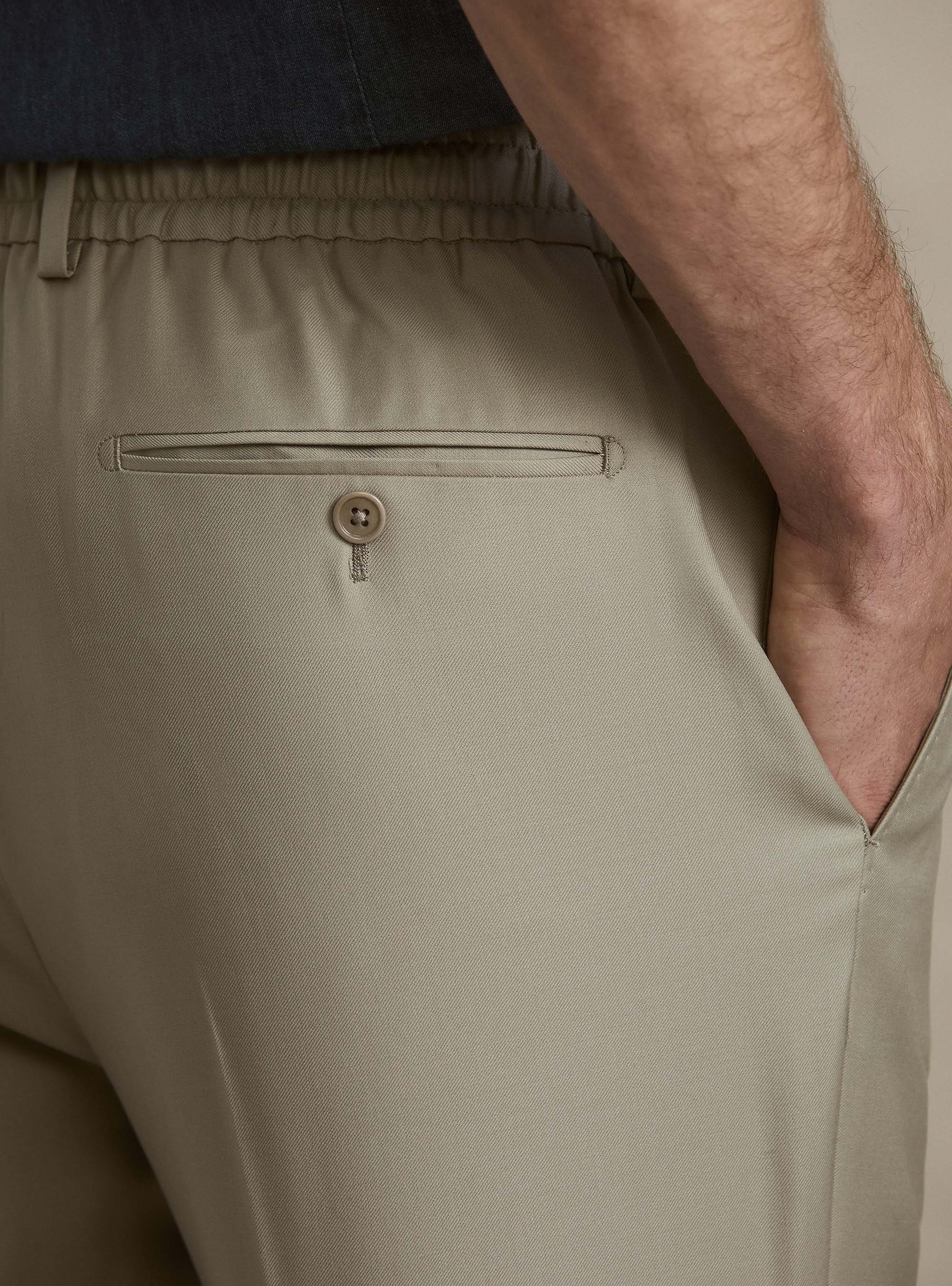 VBC wool drawstring trousers, SABBIA 0591C