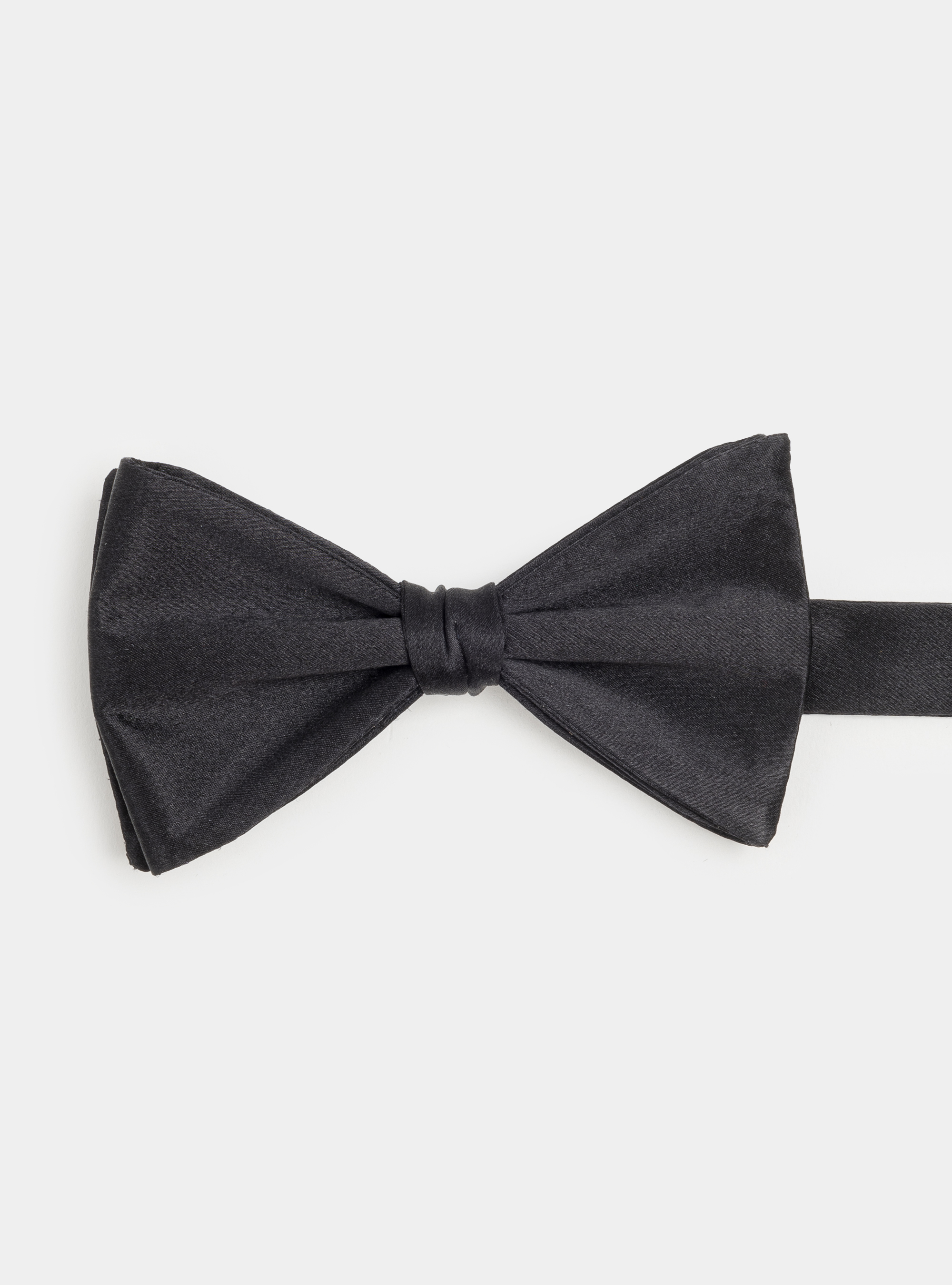 Papillon in raso di seta, NERO