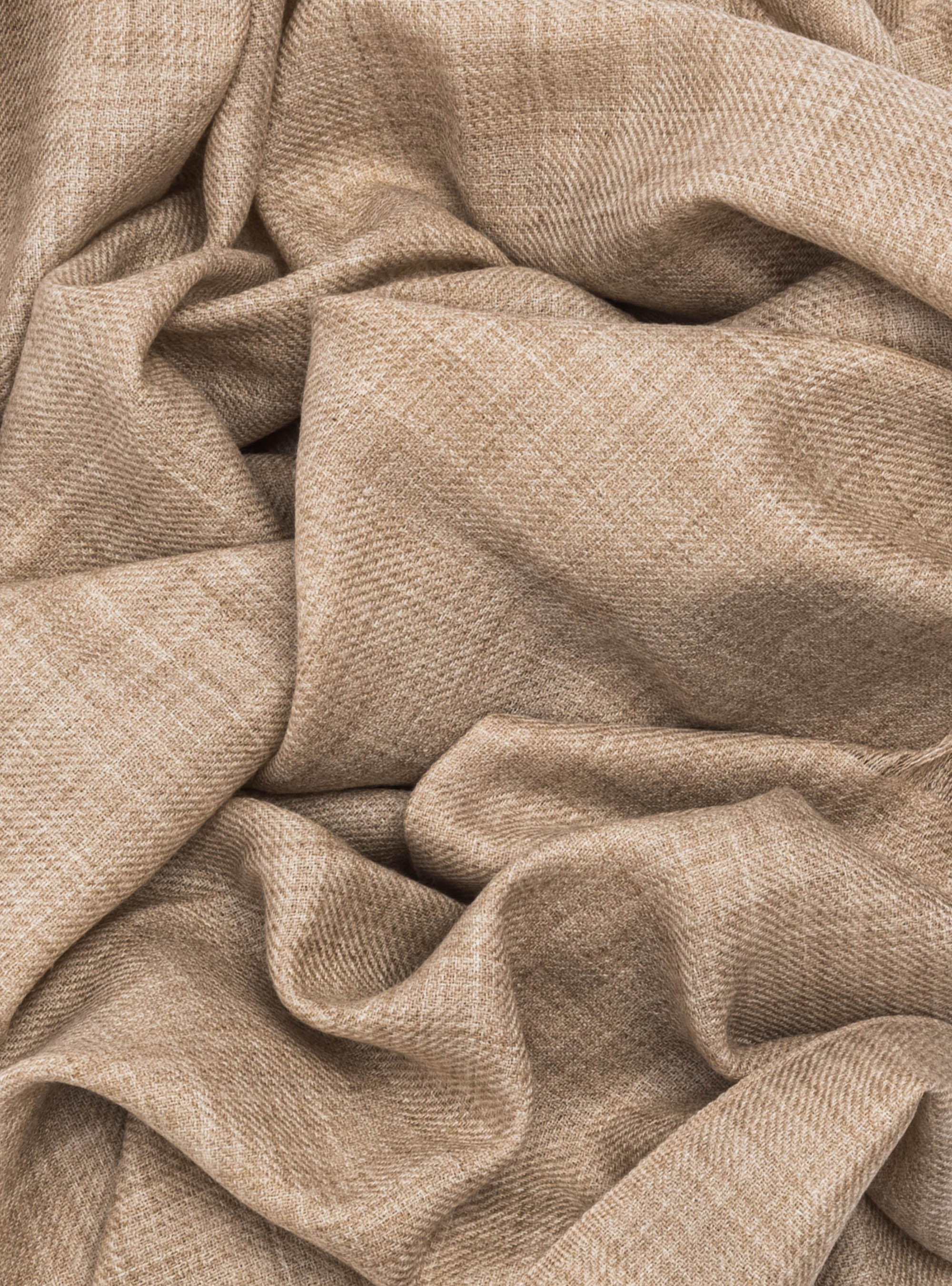 Sciarpa in lana con ricamo in contrasto, PANNA