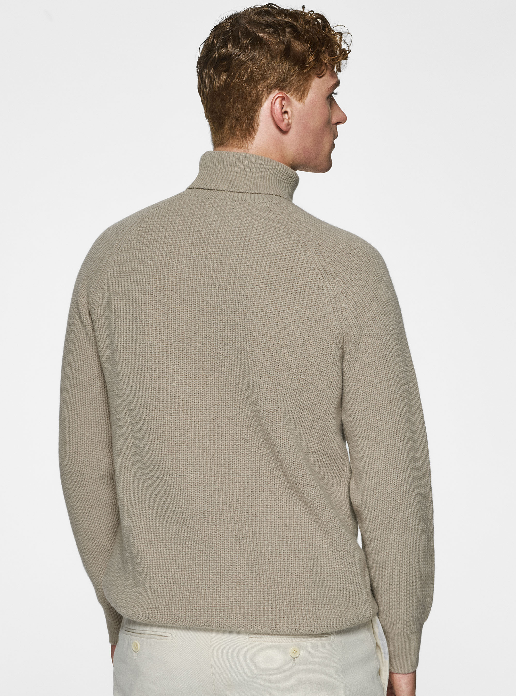 【I AM MARI アイアムマリ】Duard Pearl Turtle-Neck Pullover Merino wool pearl rib turtleneck sweater | Gutteridge
