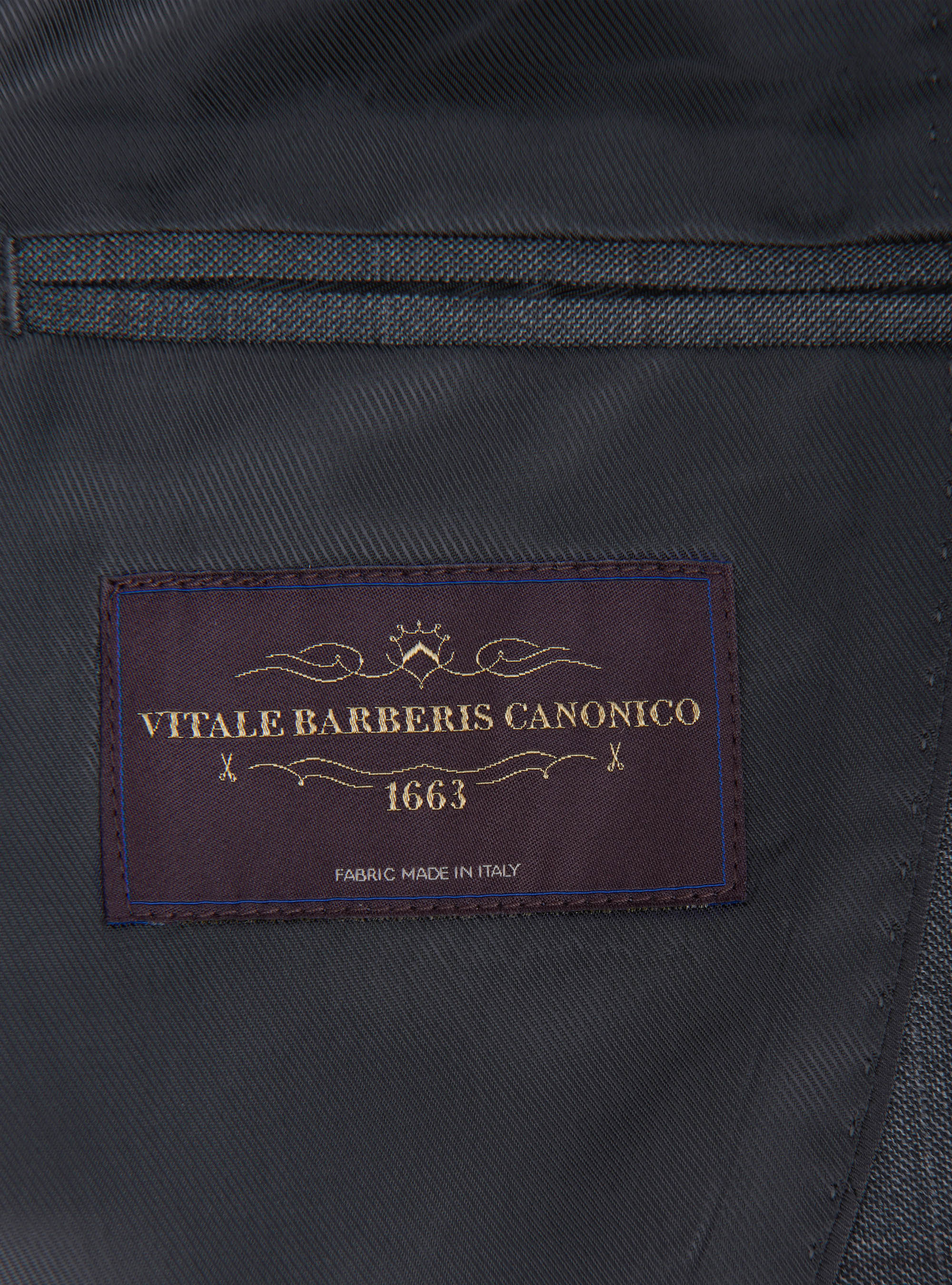 Giacca per abito a quadri in pura lana S110's, ASFALTO