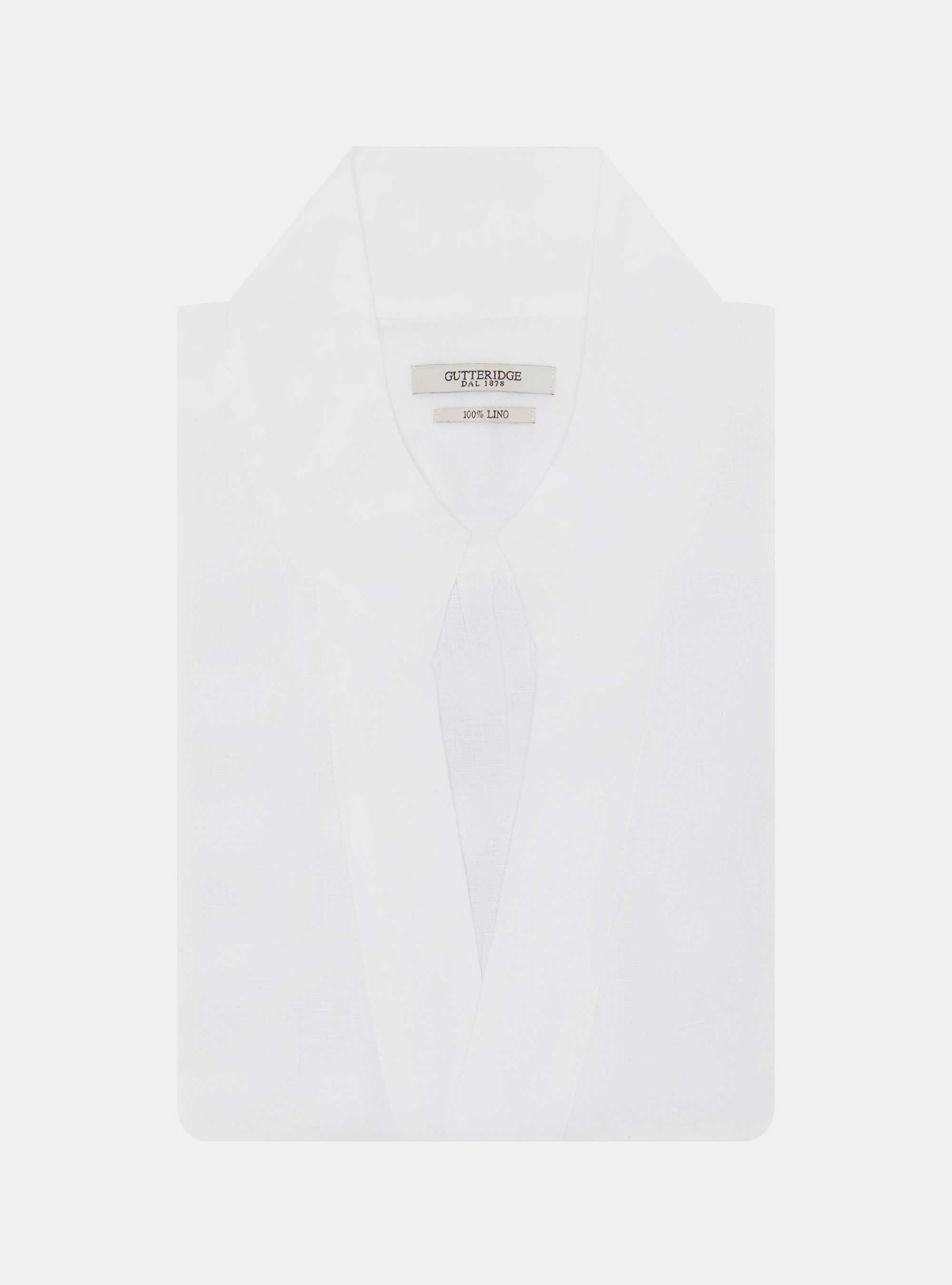 Korean shirt in pure linen, WHITE