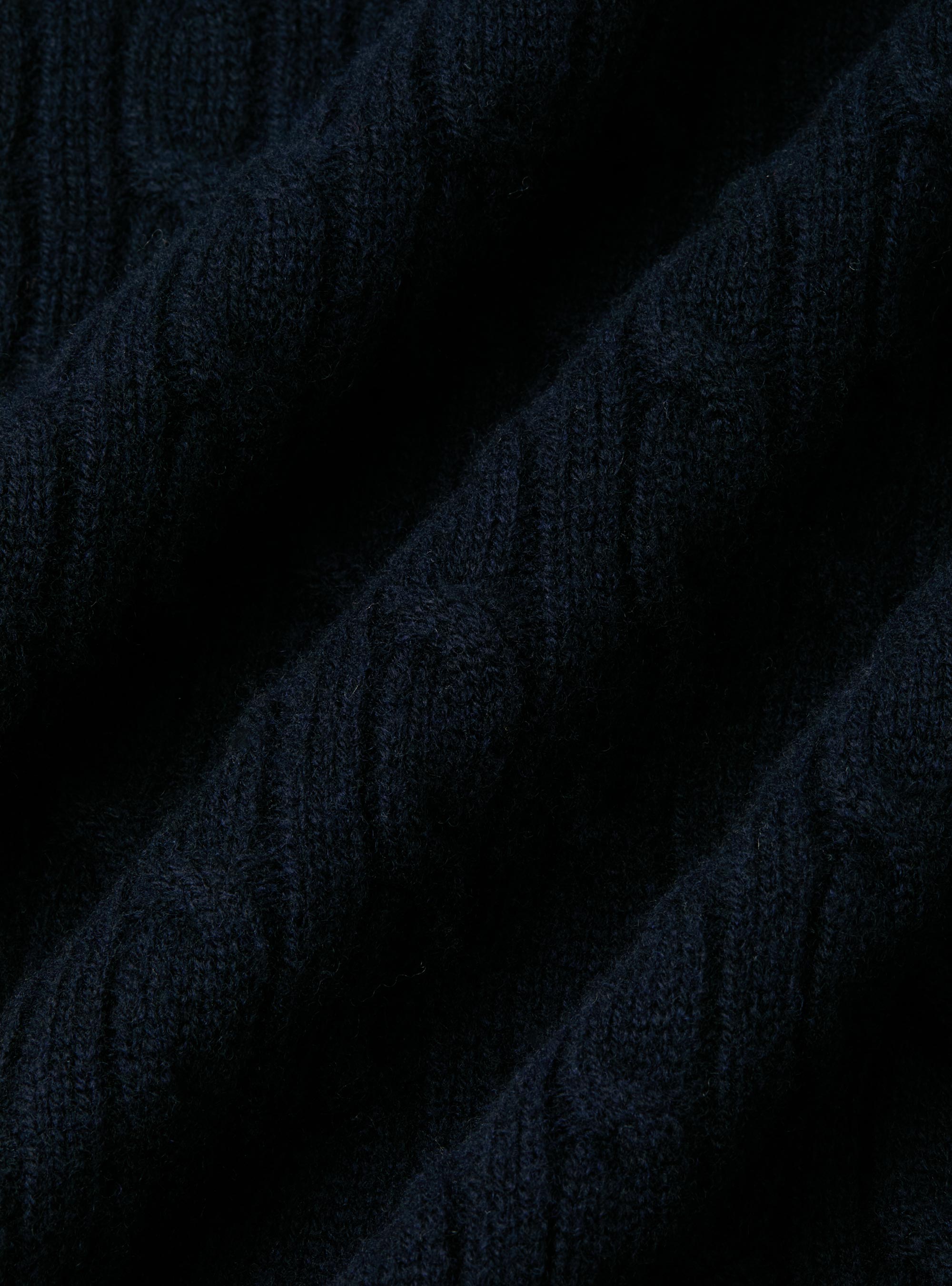 Turtleneck sweater with cashmere wool braid, NAVY BLUE