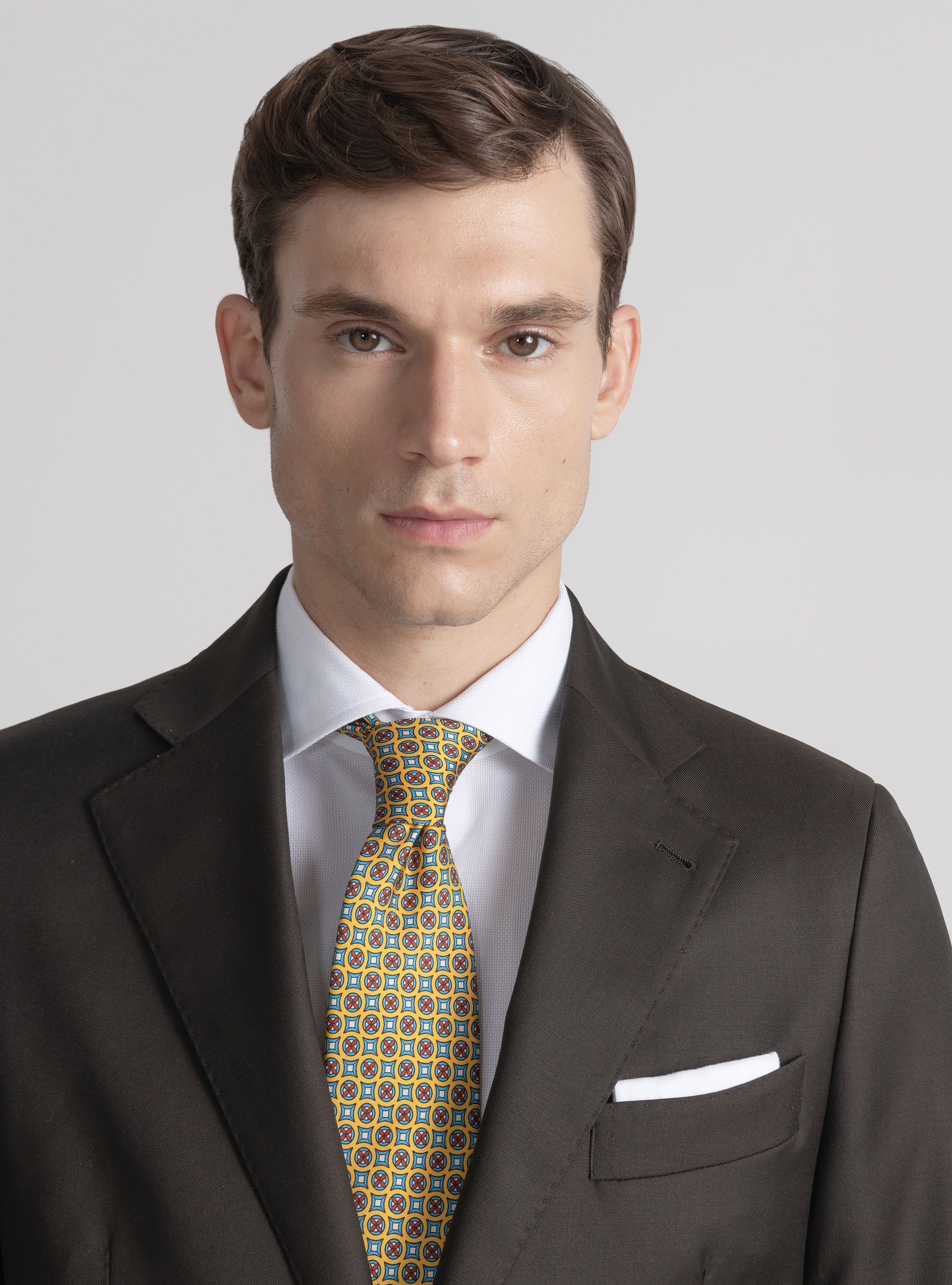 Giacca in pura lana superfine 110's, MARRONE