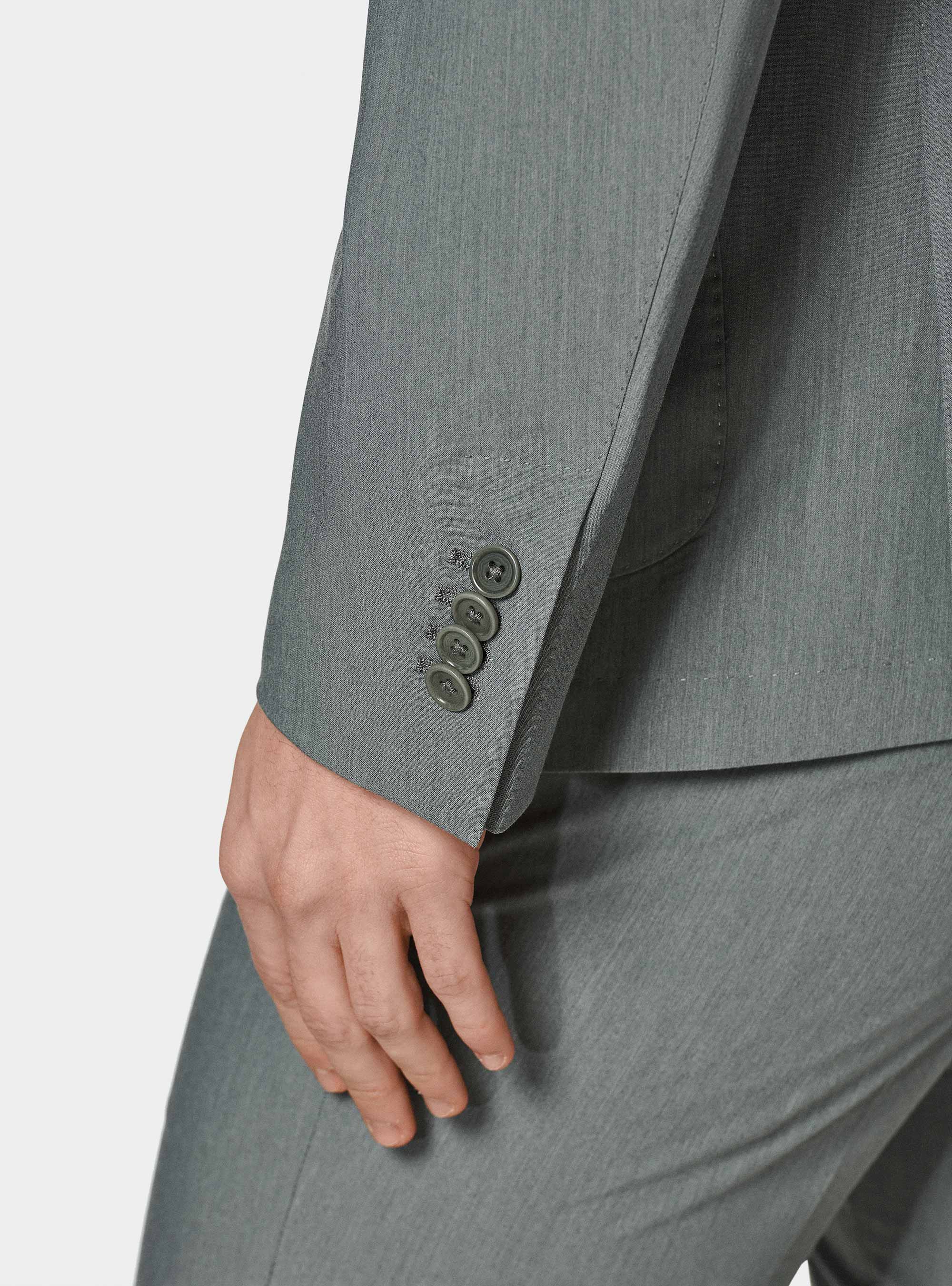Giacca abito classico slim fit, GRIGIO CHIARO