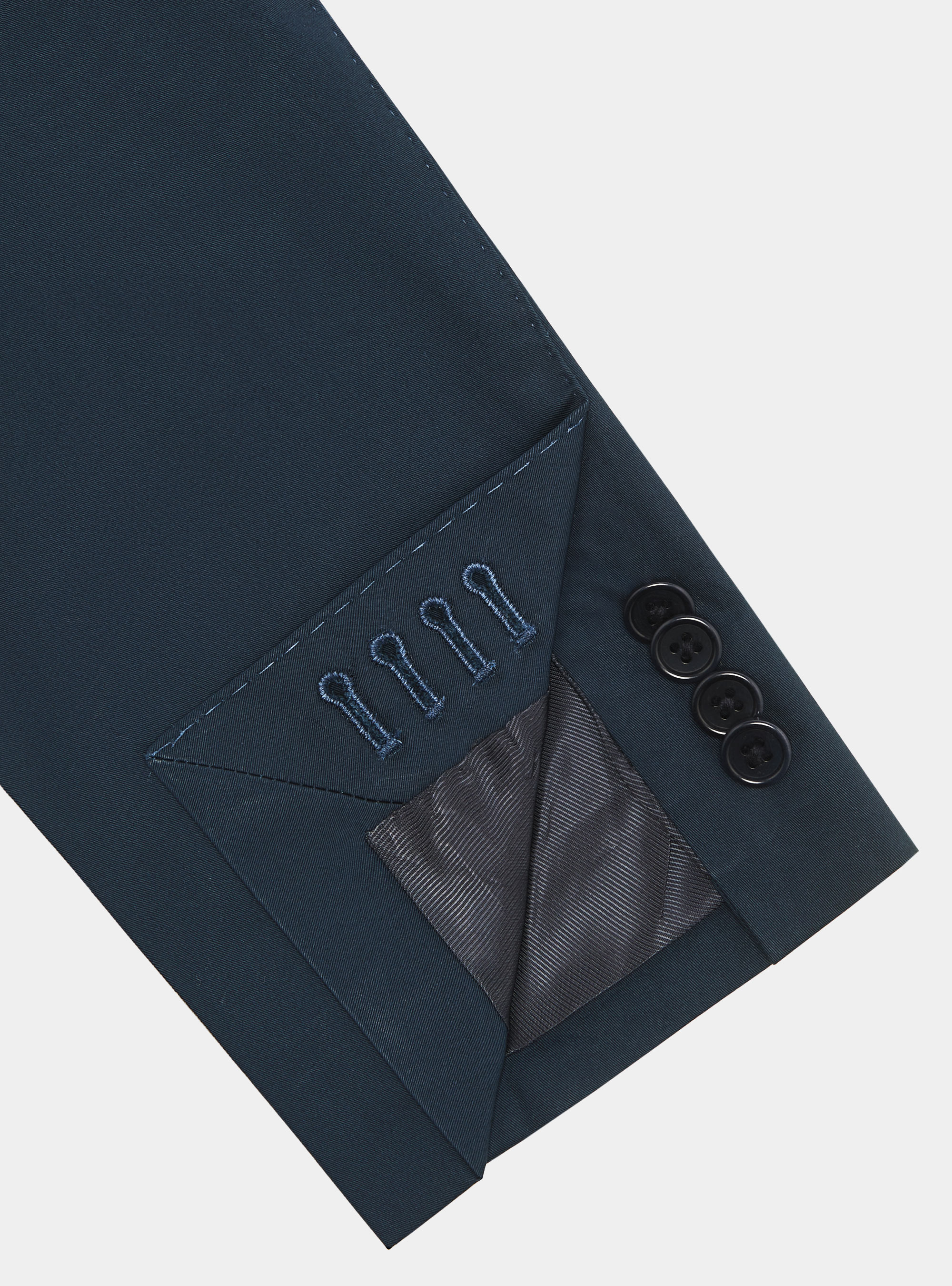 Giacca doppiopetto in cotone popeline, BLU NAVY