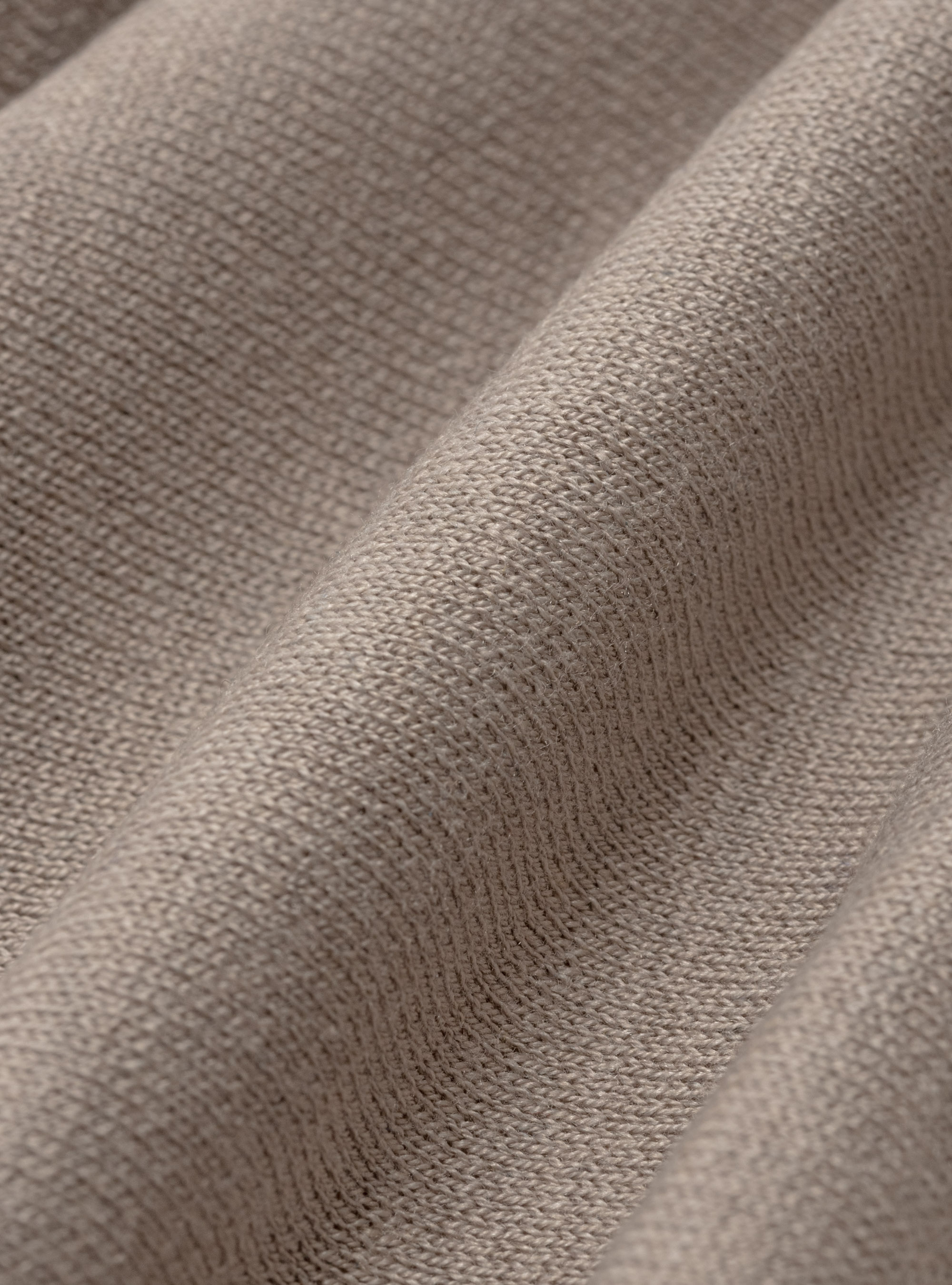 Maglia girocollo in seta e cotone, SABBIA