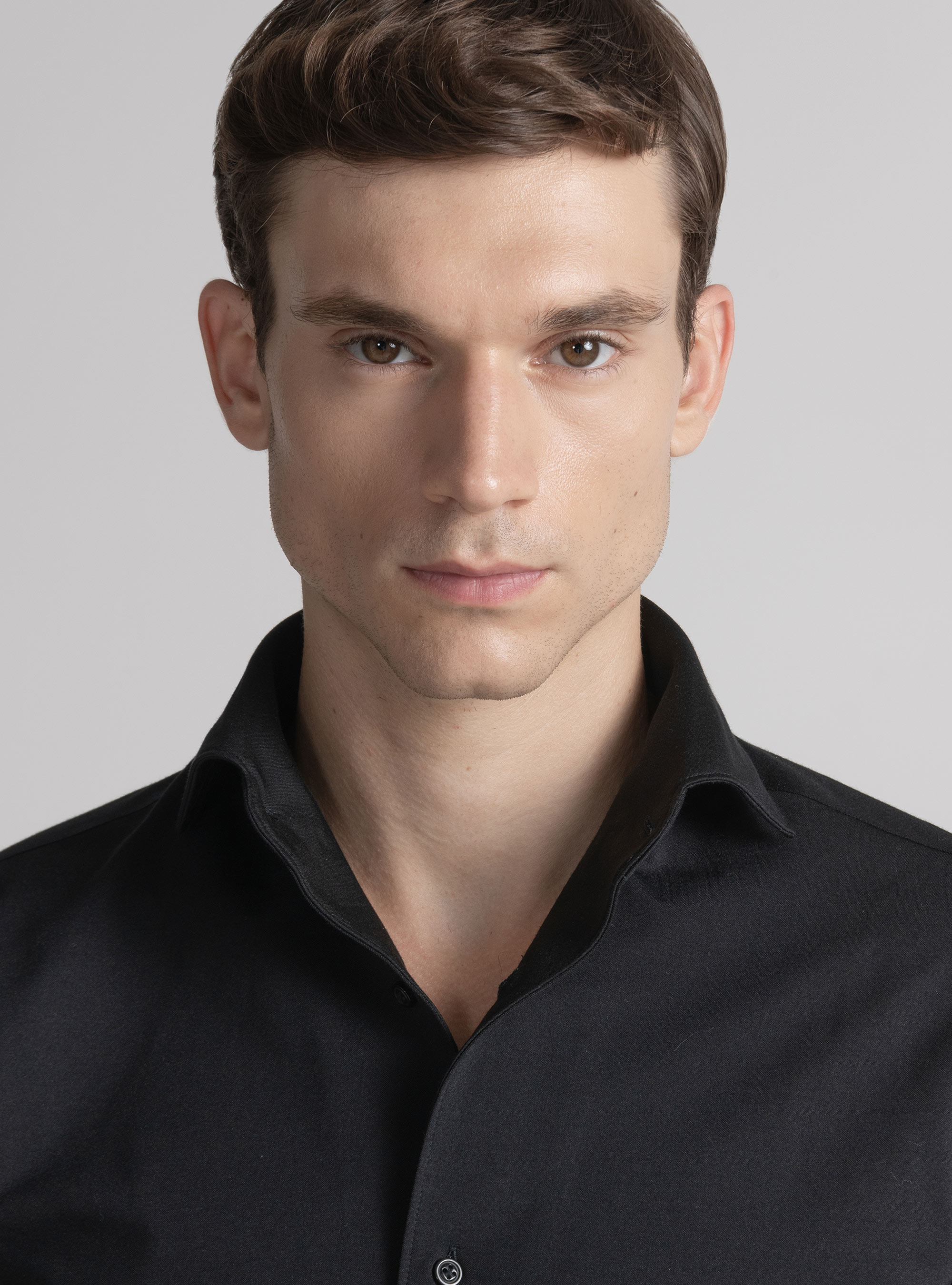 Jersey-Shirt aus Baumwollmischung, NERO 0100C