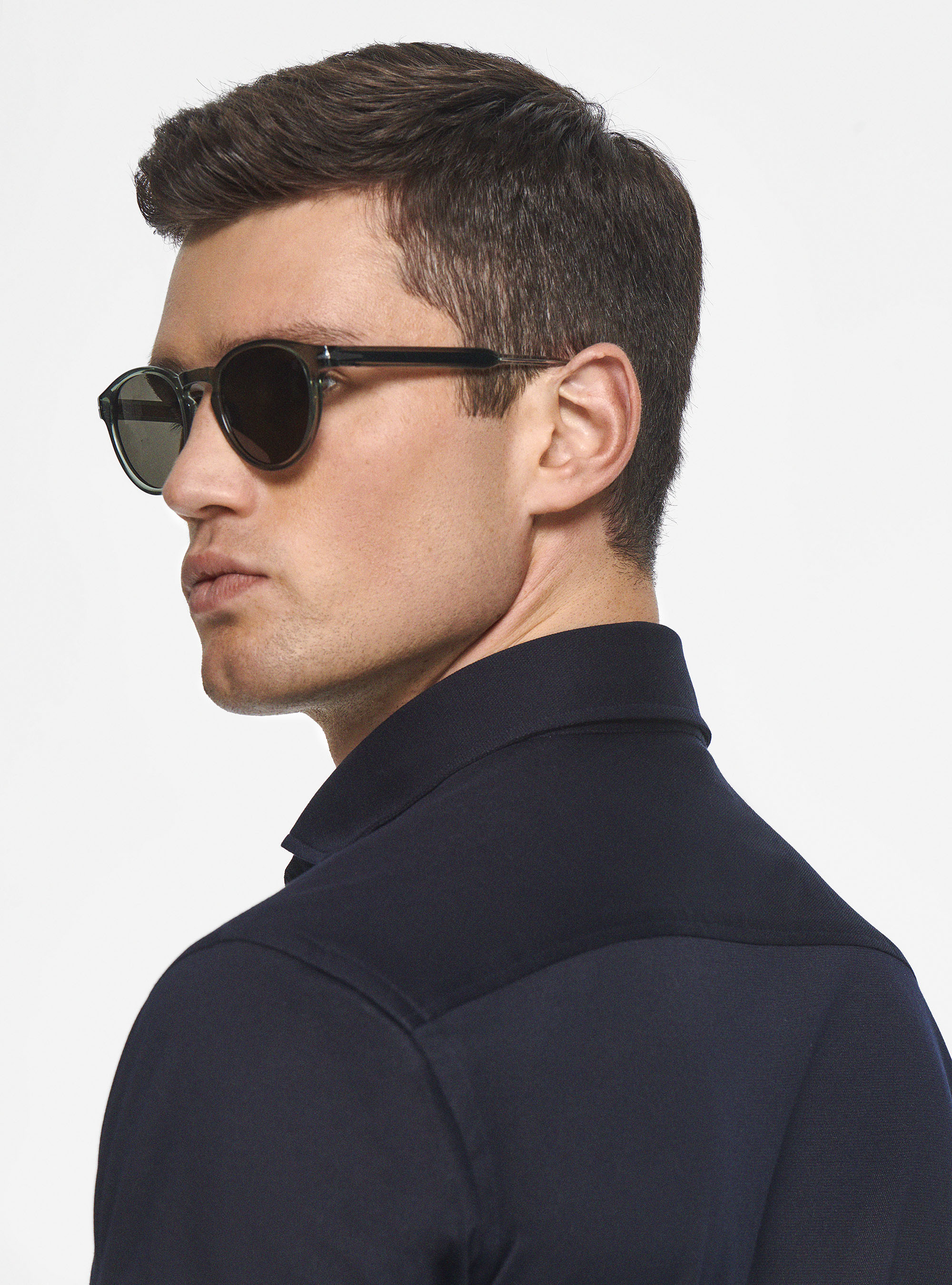 COOLMAX fabric pique shirt, NAVY BLUE