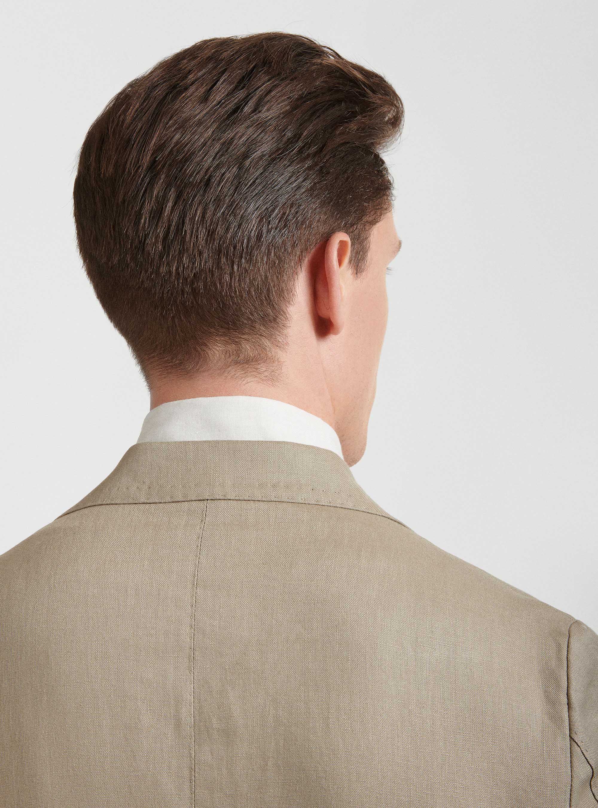 Pure linen suit blazer, MUD