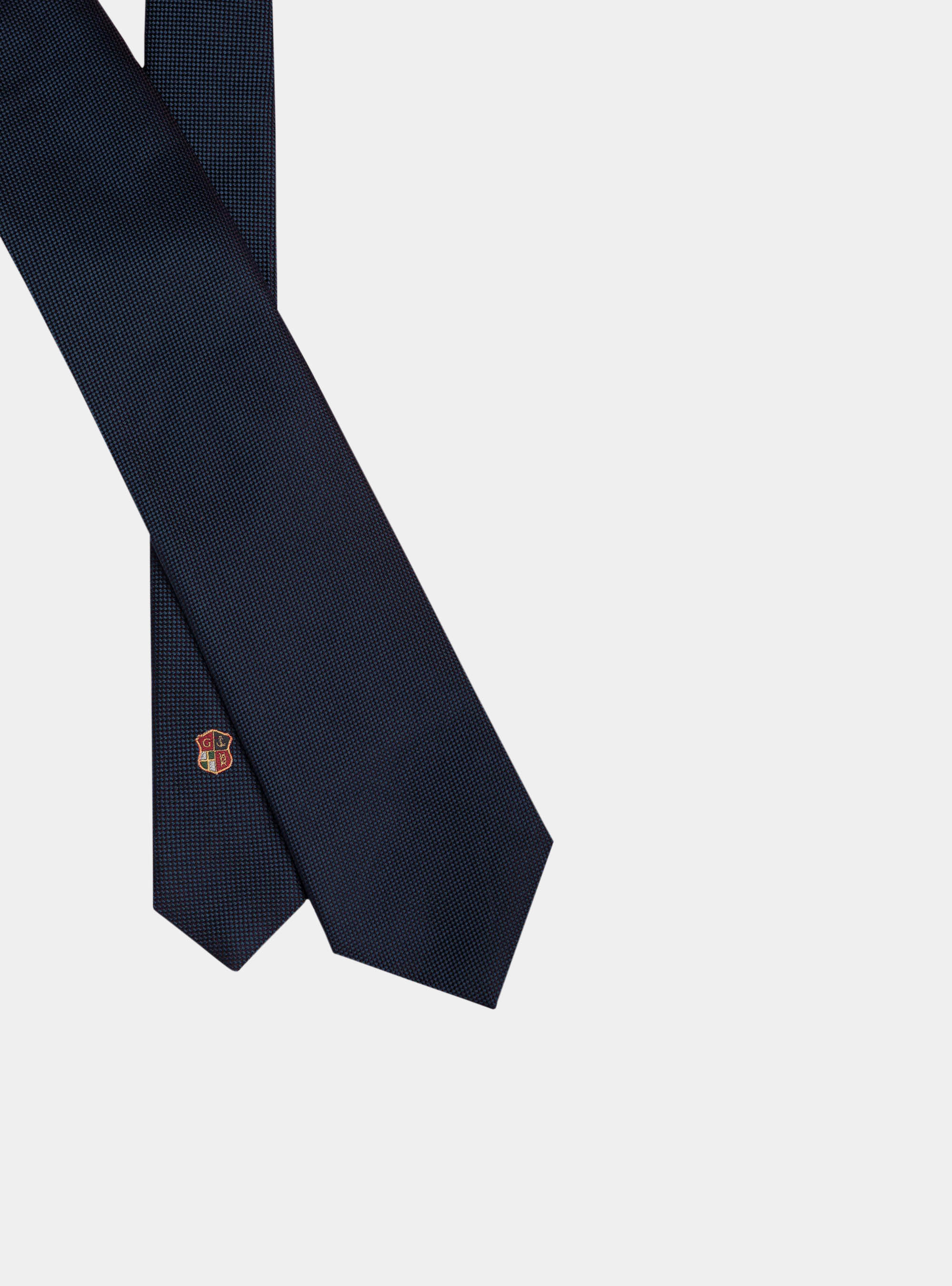 Silk solid color tie, NAVY BLUE