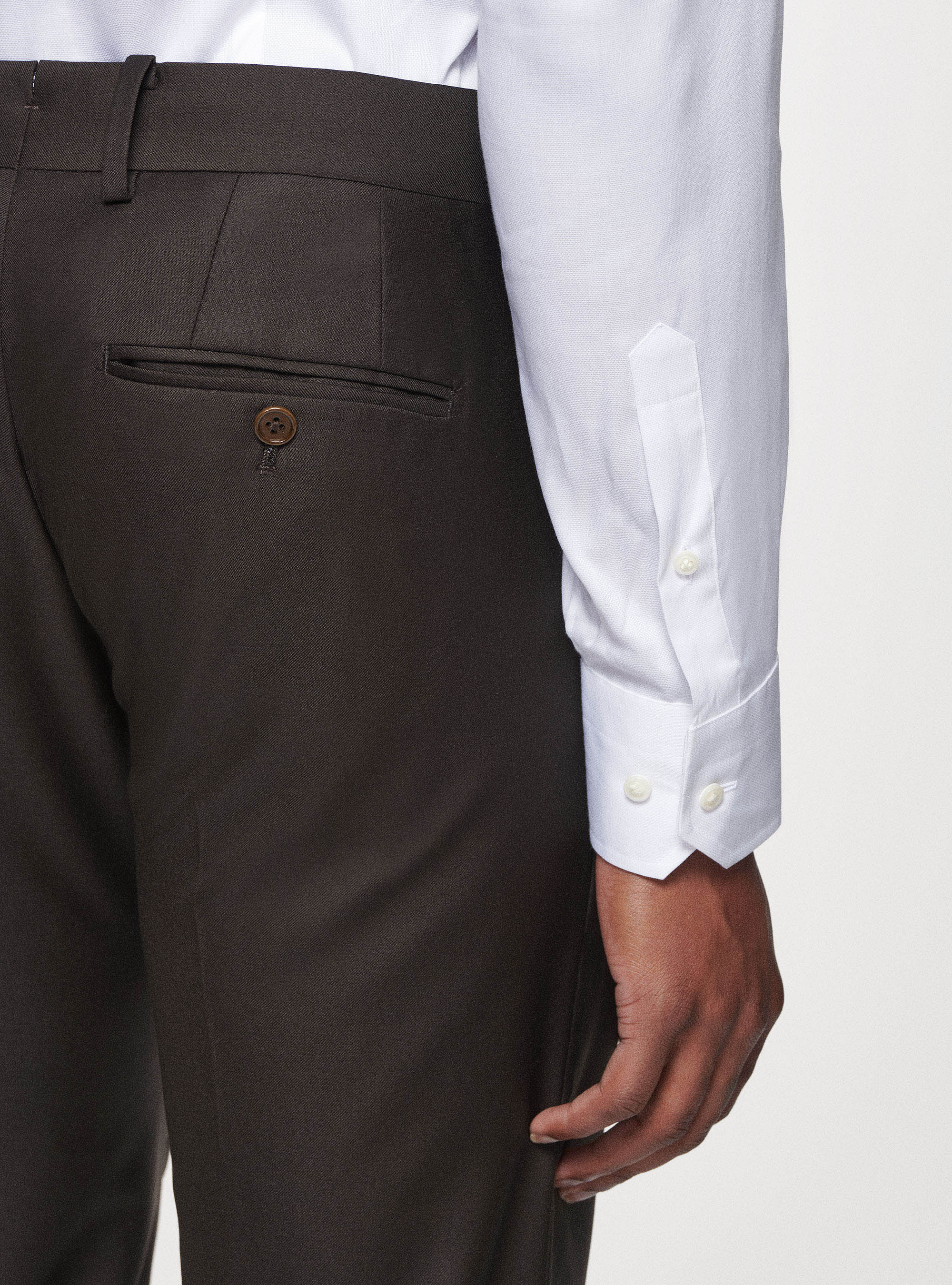 Pure textured cotton shirt, WHITE