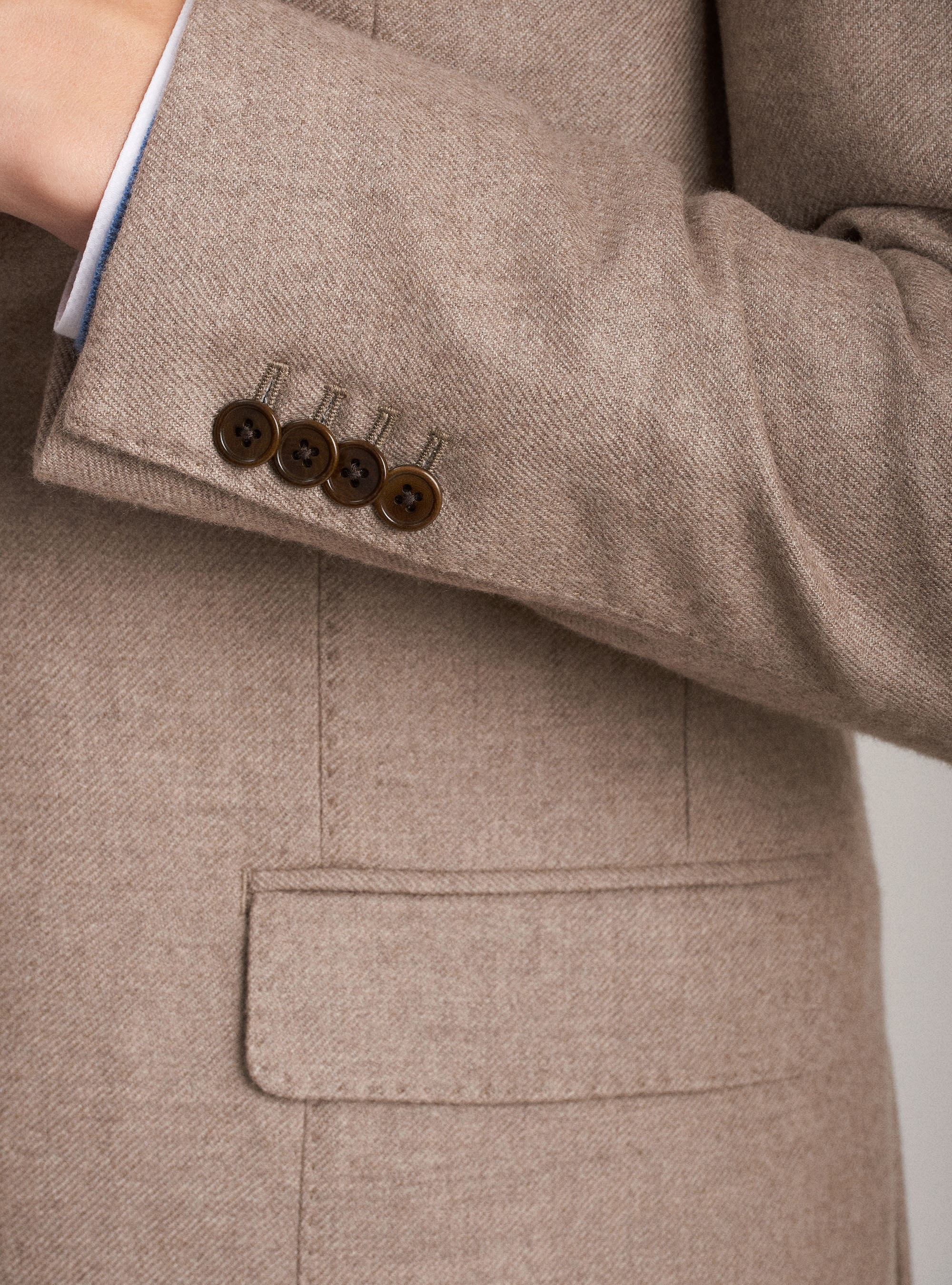 100% cashmere blazer, ECRU