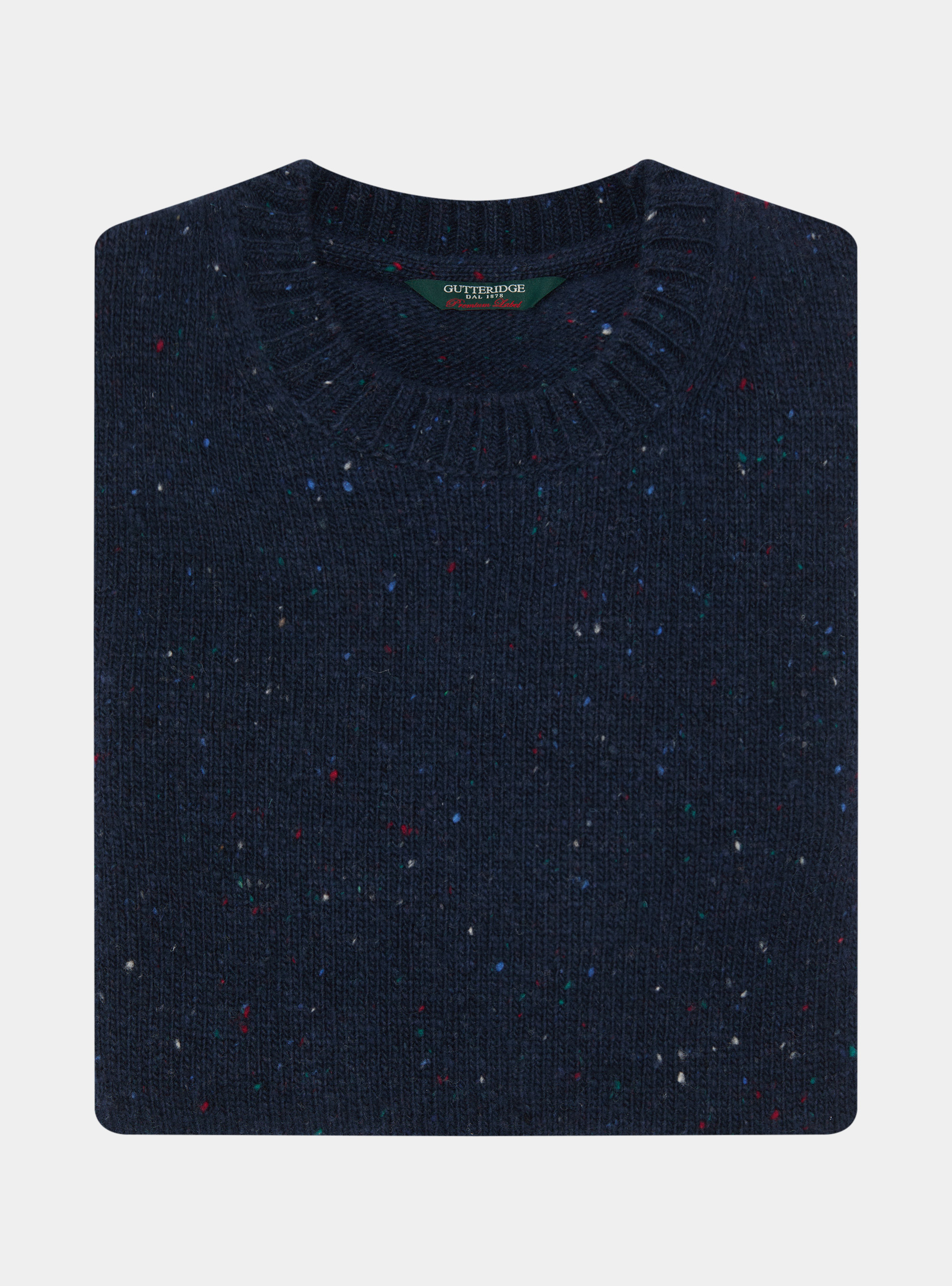 Crew-neck sweater in wool blend, NAVY BLUE