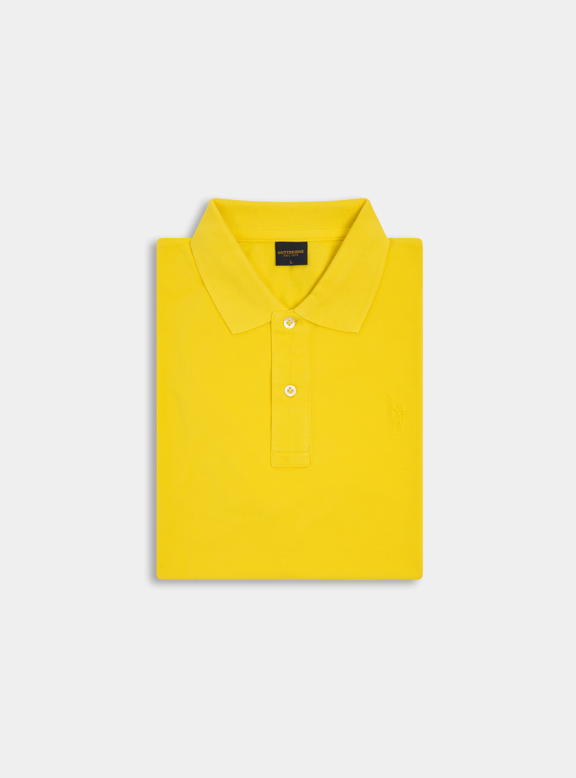 Polo classique en piqu&eacute;, JAUNE