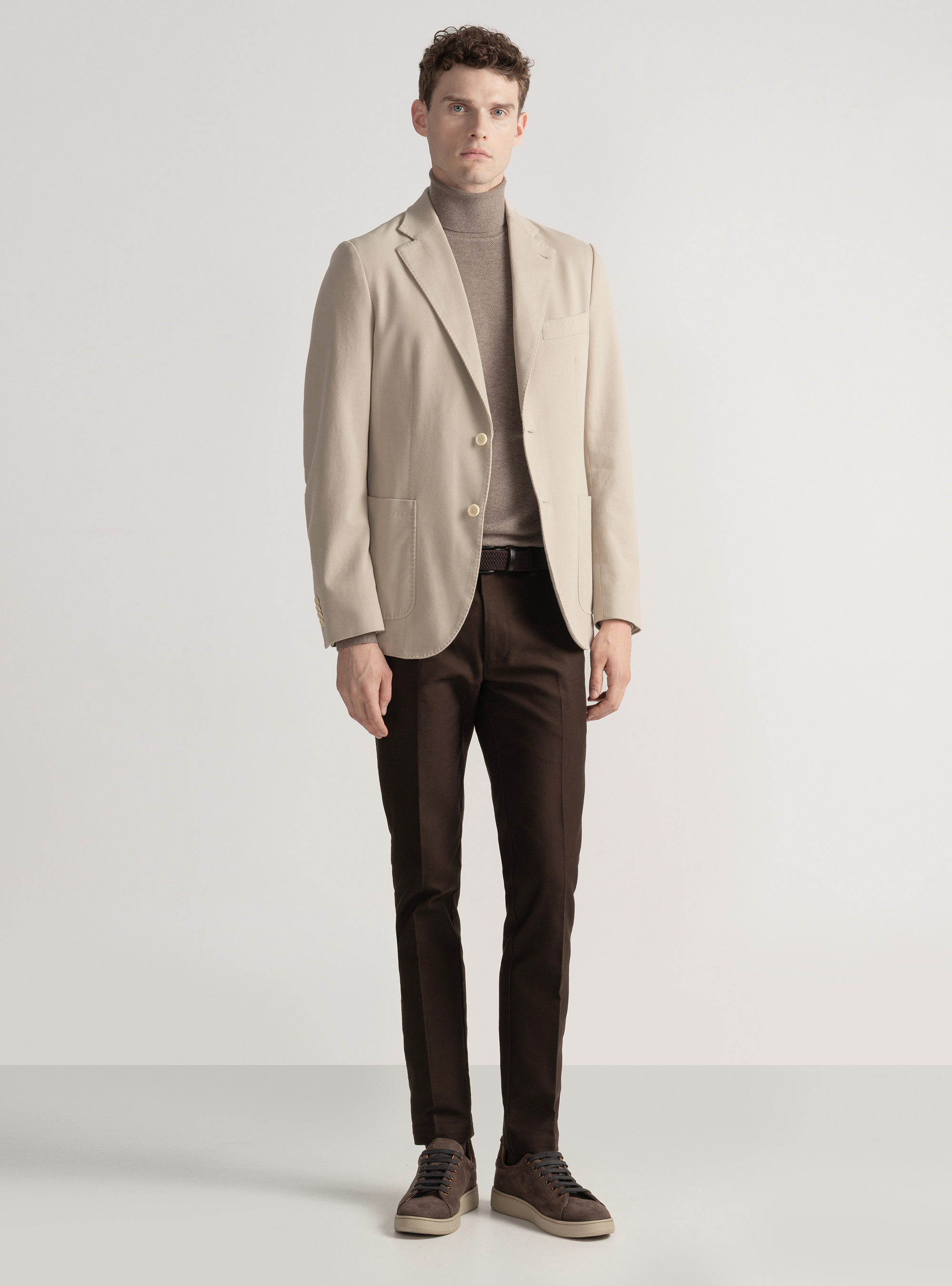 Giacca in cotone e cashmere, ECRU