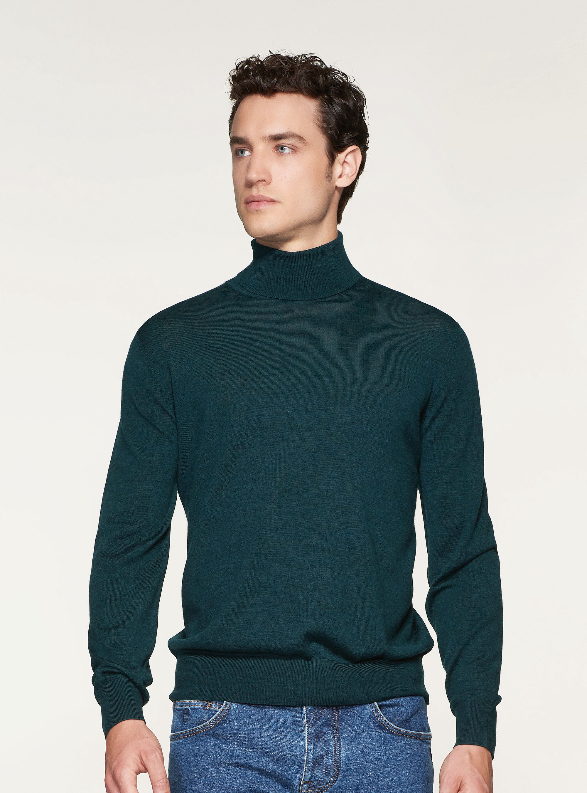 Dolcevita in pura lana merino extrafine, 0635C BOTTIGLIA