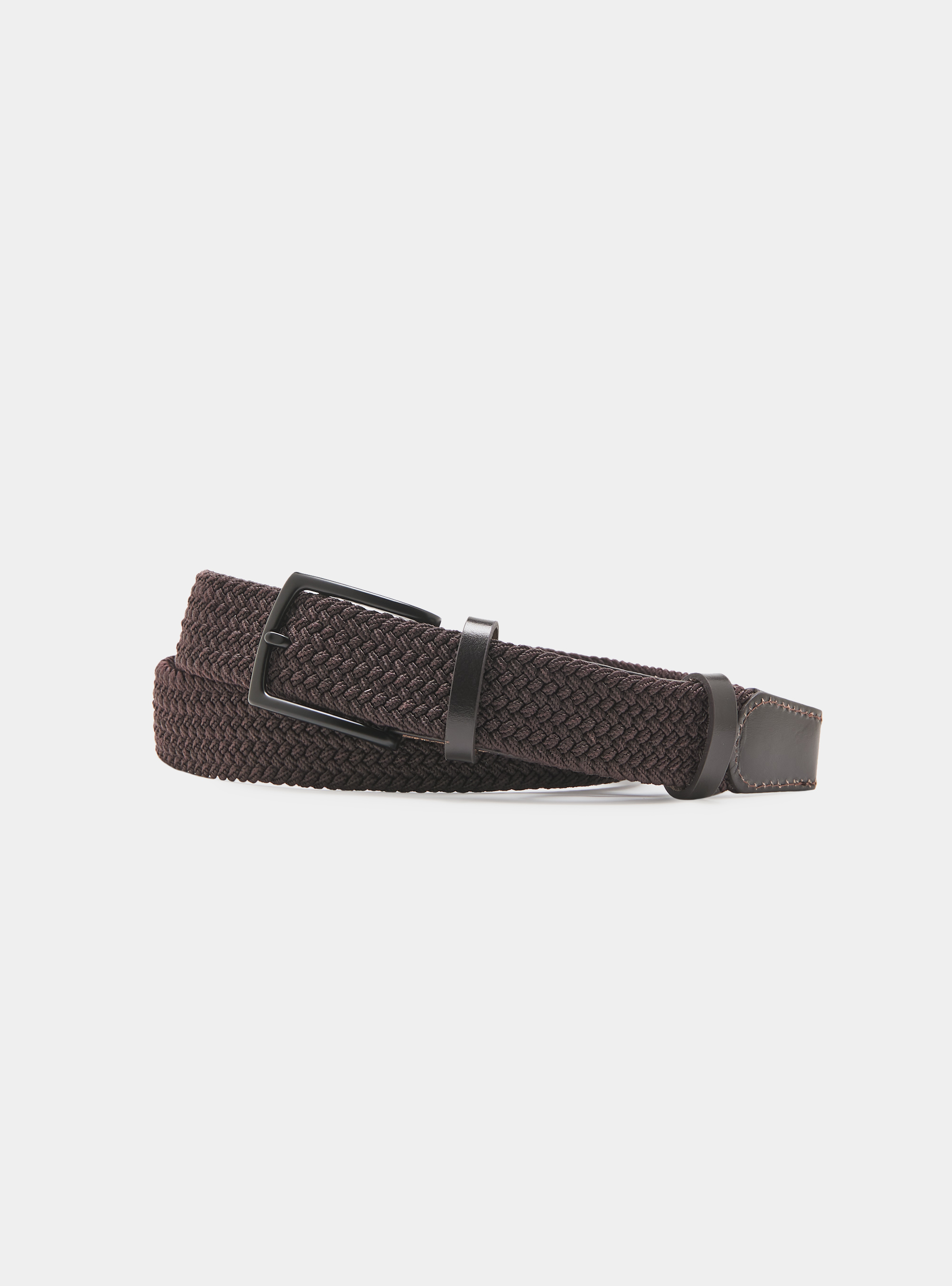 Gutteridge - Elastic braided belt, Unisex, Brown, Size: 110
