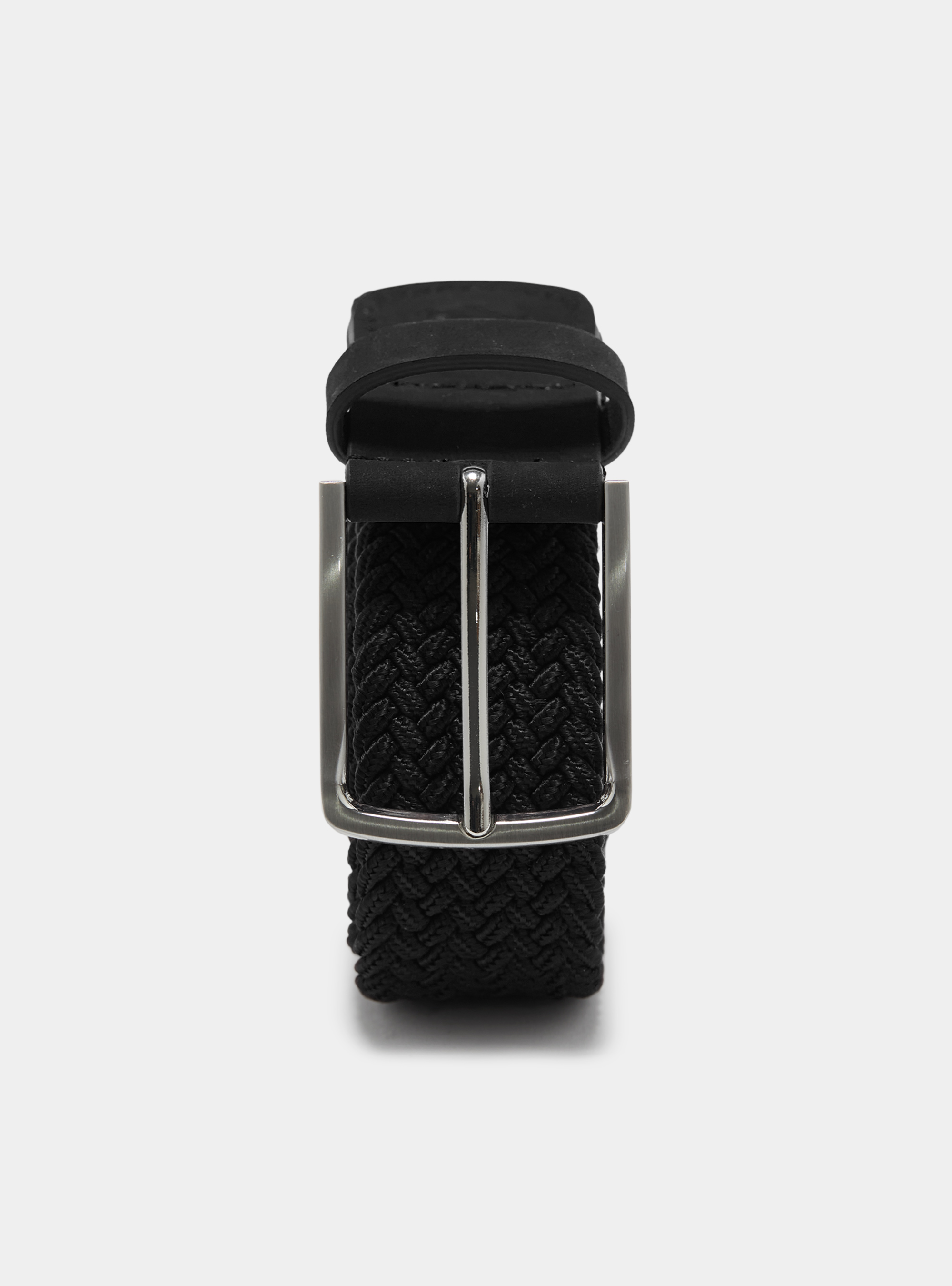 Solid-coloured elastic belt, BLACK