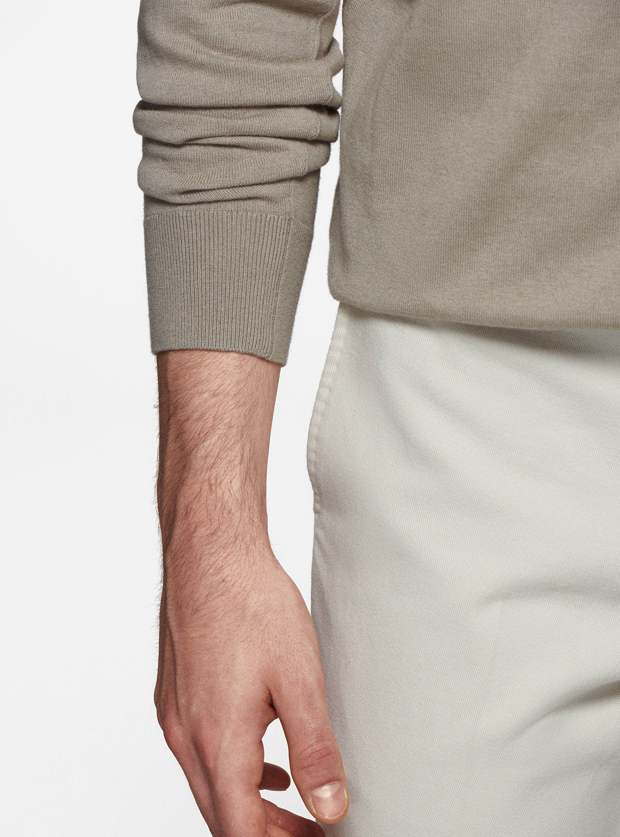 Dolcevita in cotone seta e cashmere, SABBIA