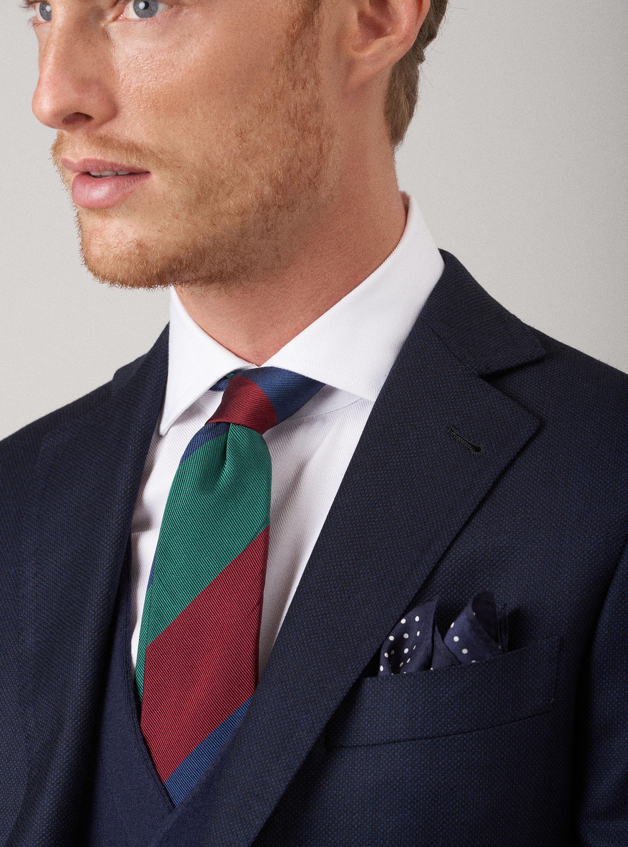 Giacca per abito occhio di pernice  in pura lana, BLU NAVY