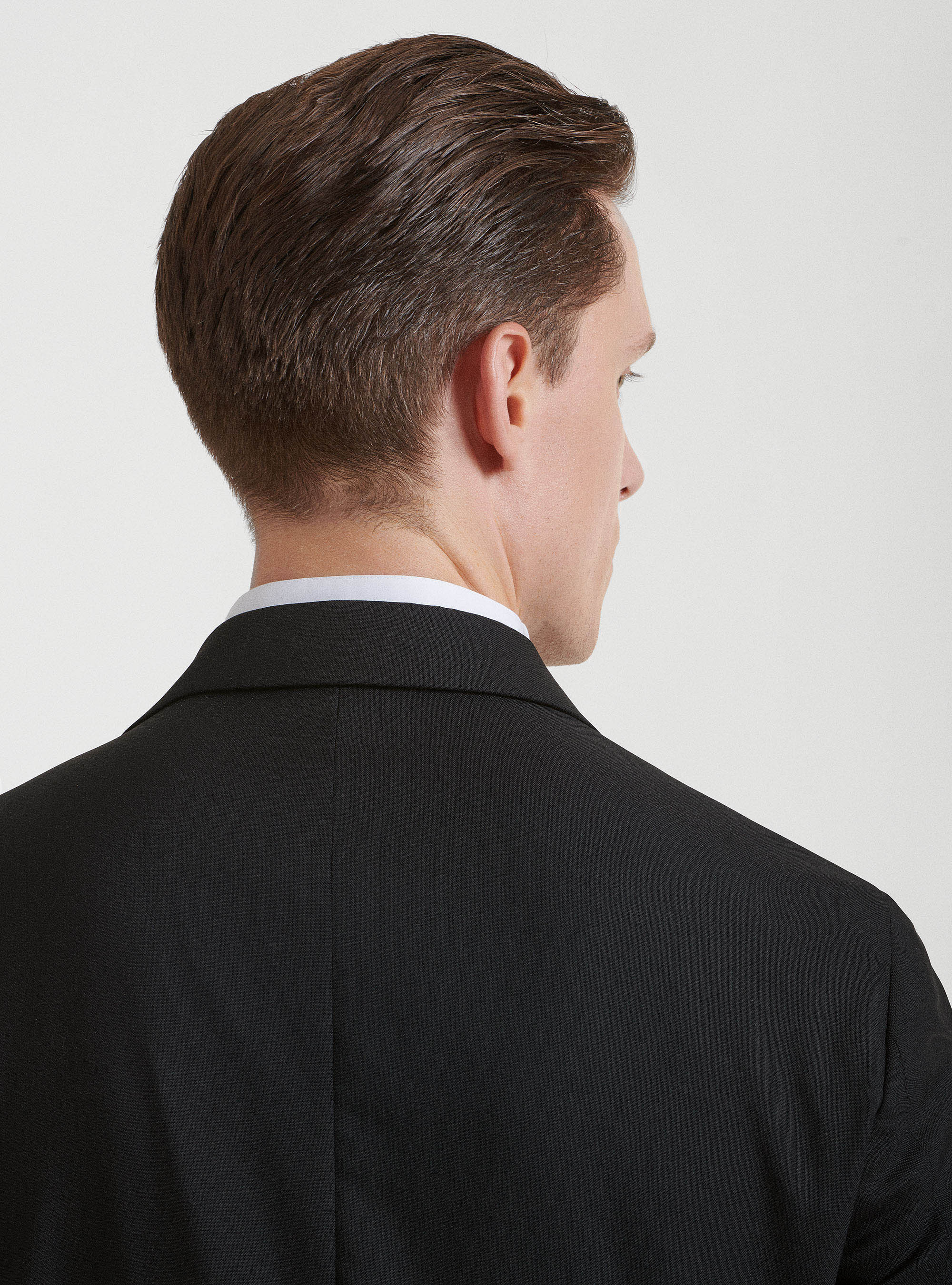 Giacca smoking in pura lana Vitale Barberis Canonico, NERO