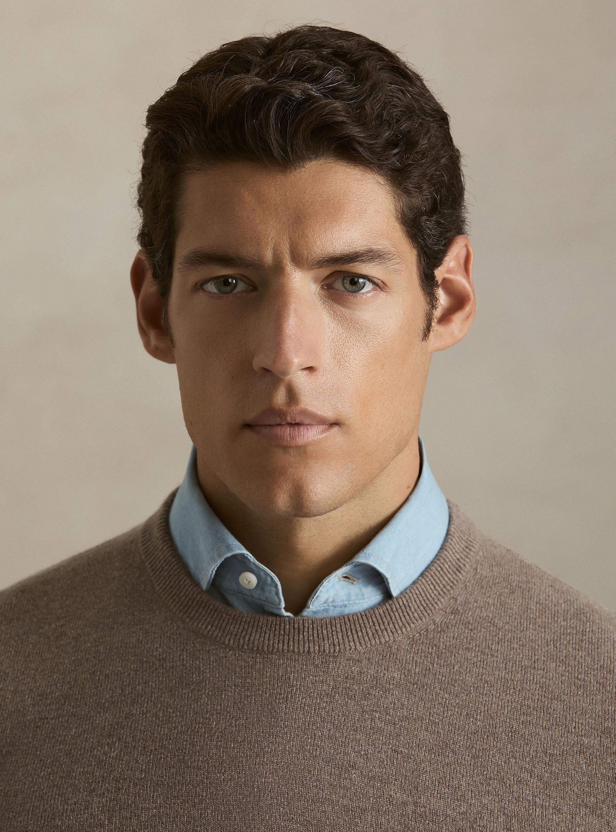 Maglia girocollo in 100% cashmere, FANGO