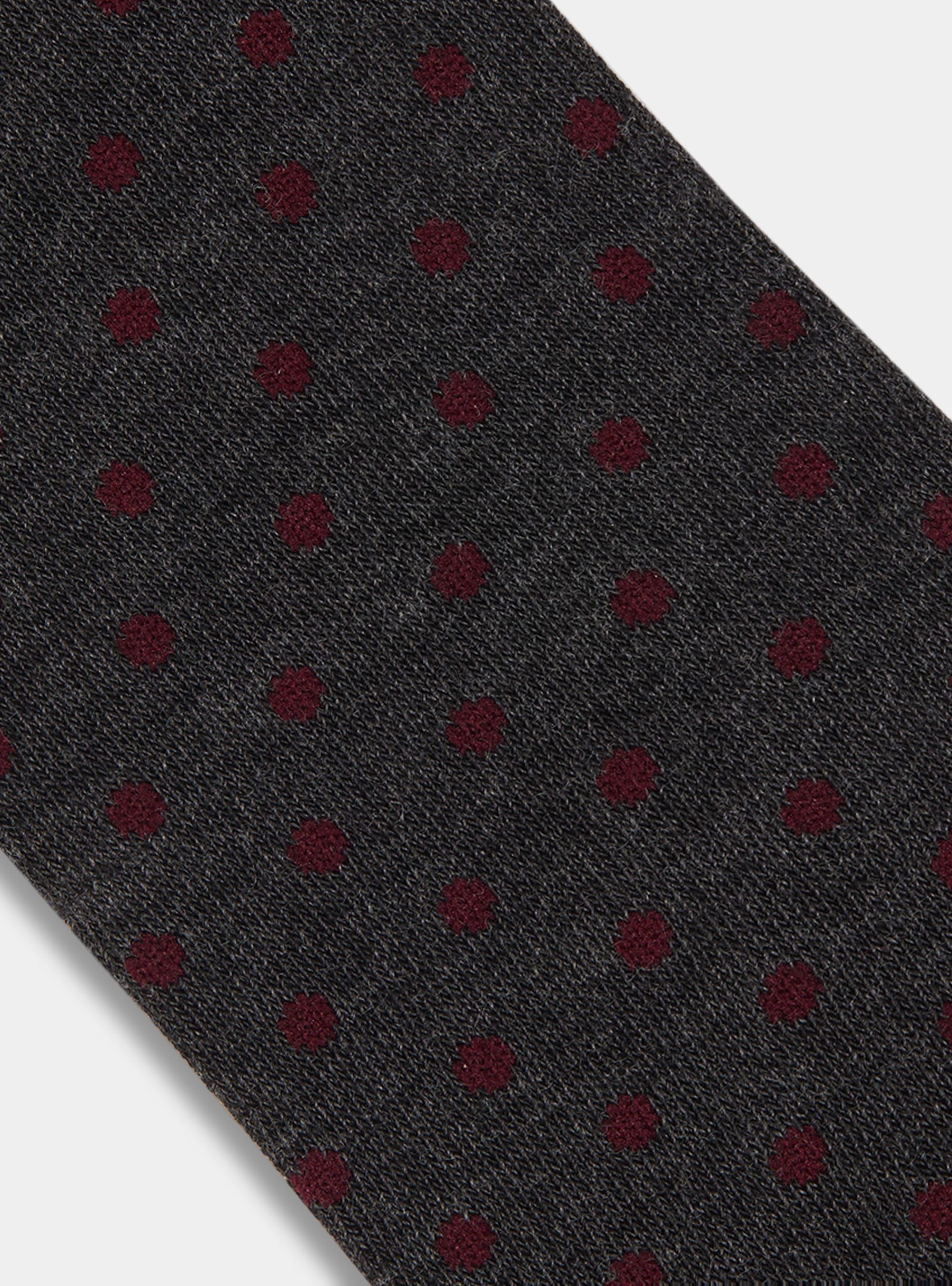 Long socks with polka dots and stripes, ASPHALT GREY