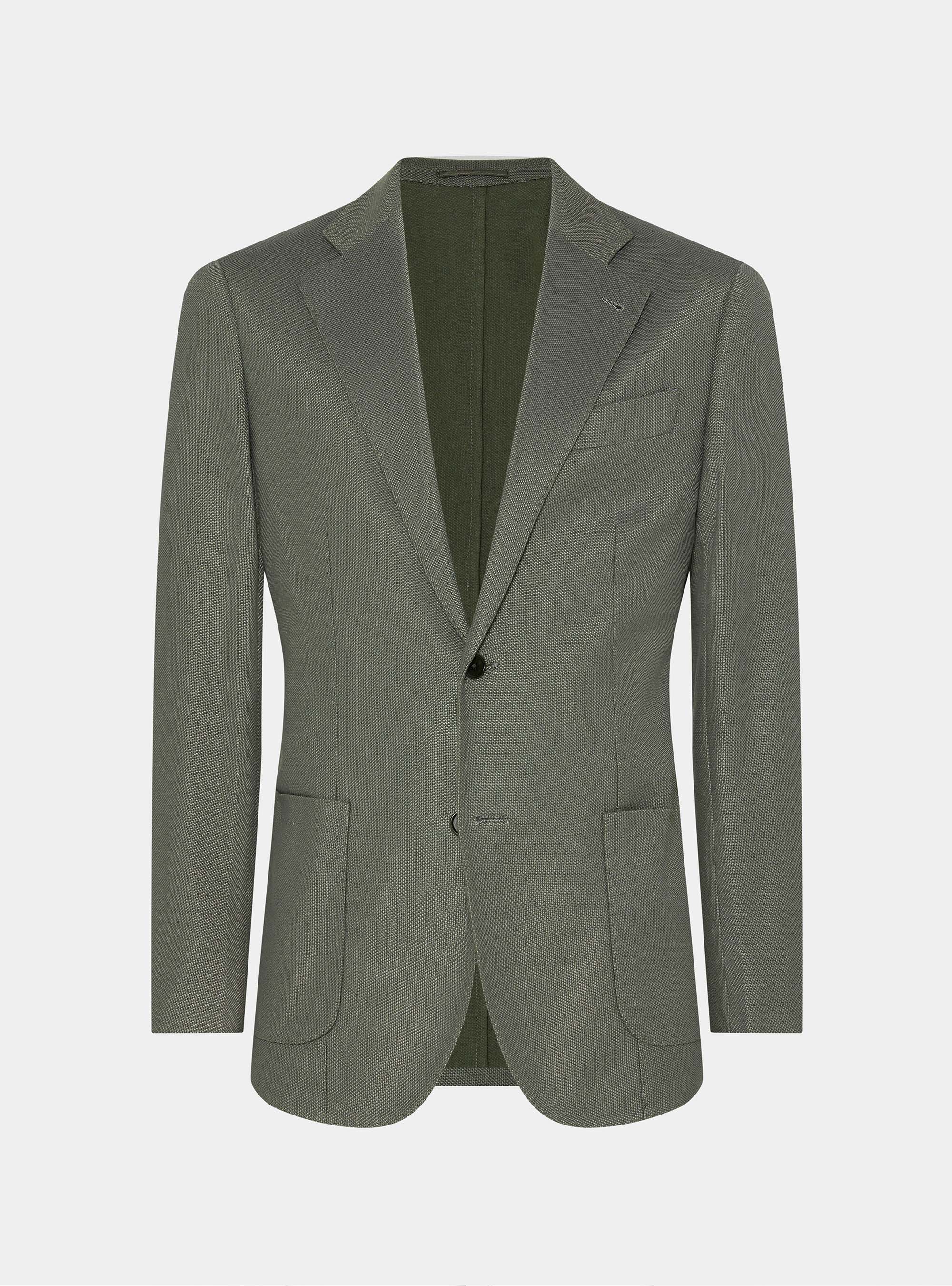 Giacca jersey in misto cotone, MILITARE 0609C