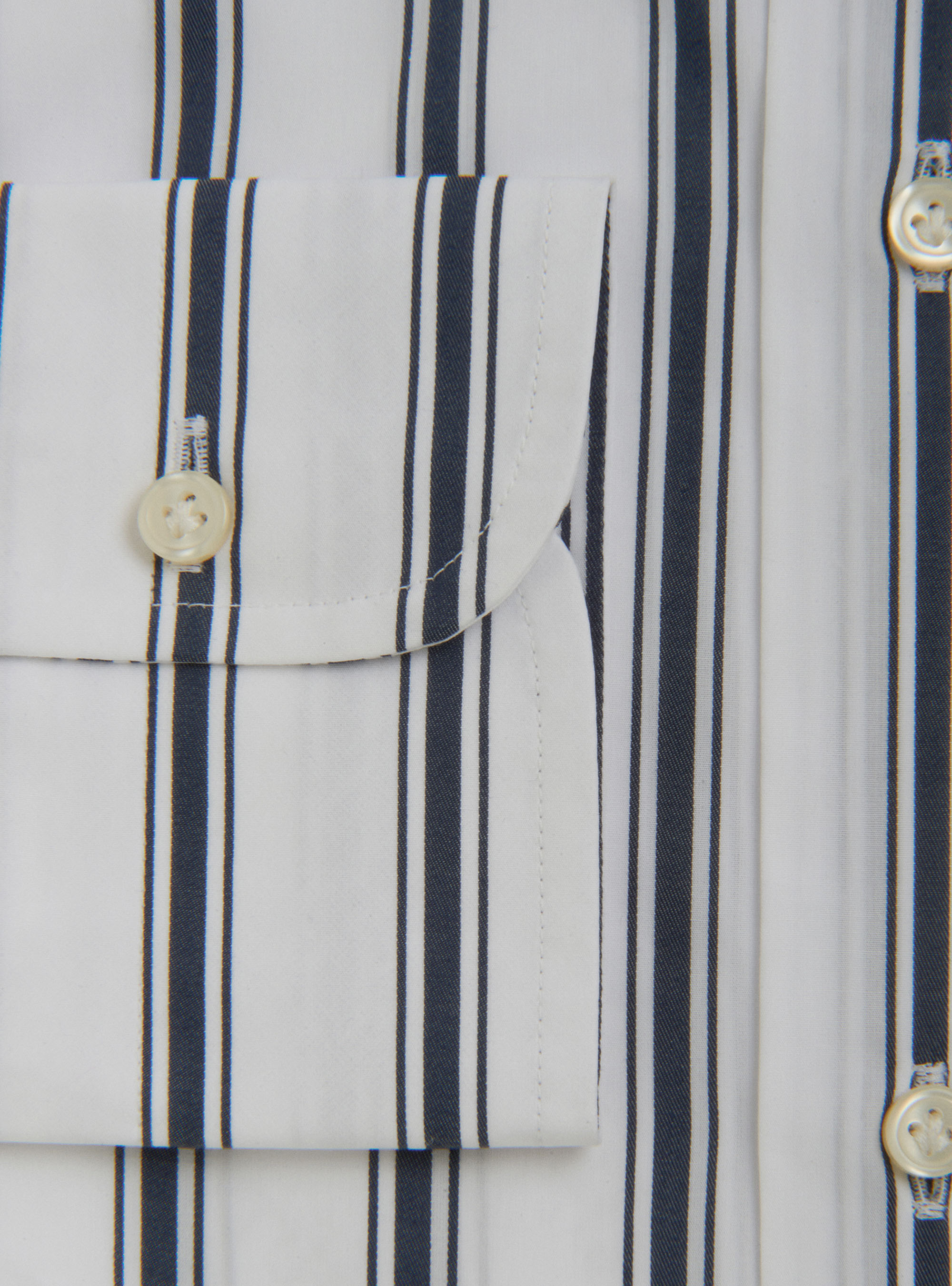 Camisa de popelín a rayas, AZUL MARINO