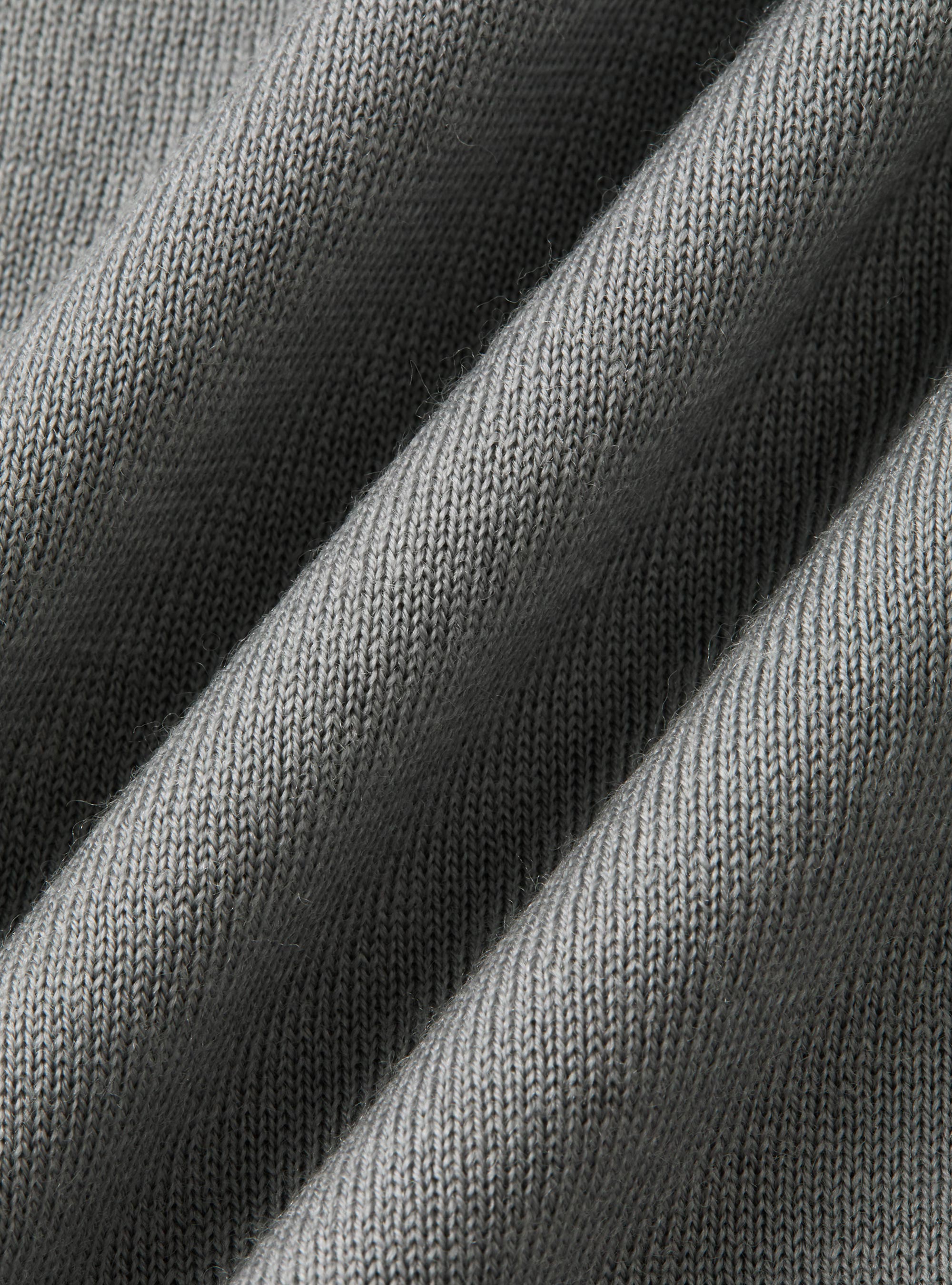 Knitted gilet with buttons in extra-fine merino wool, GREY