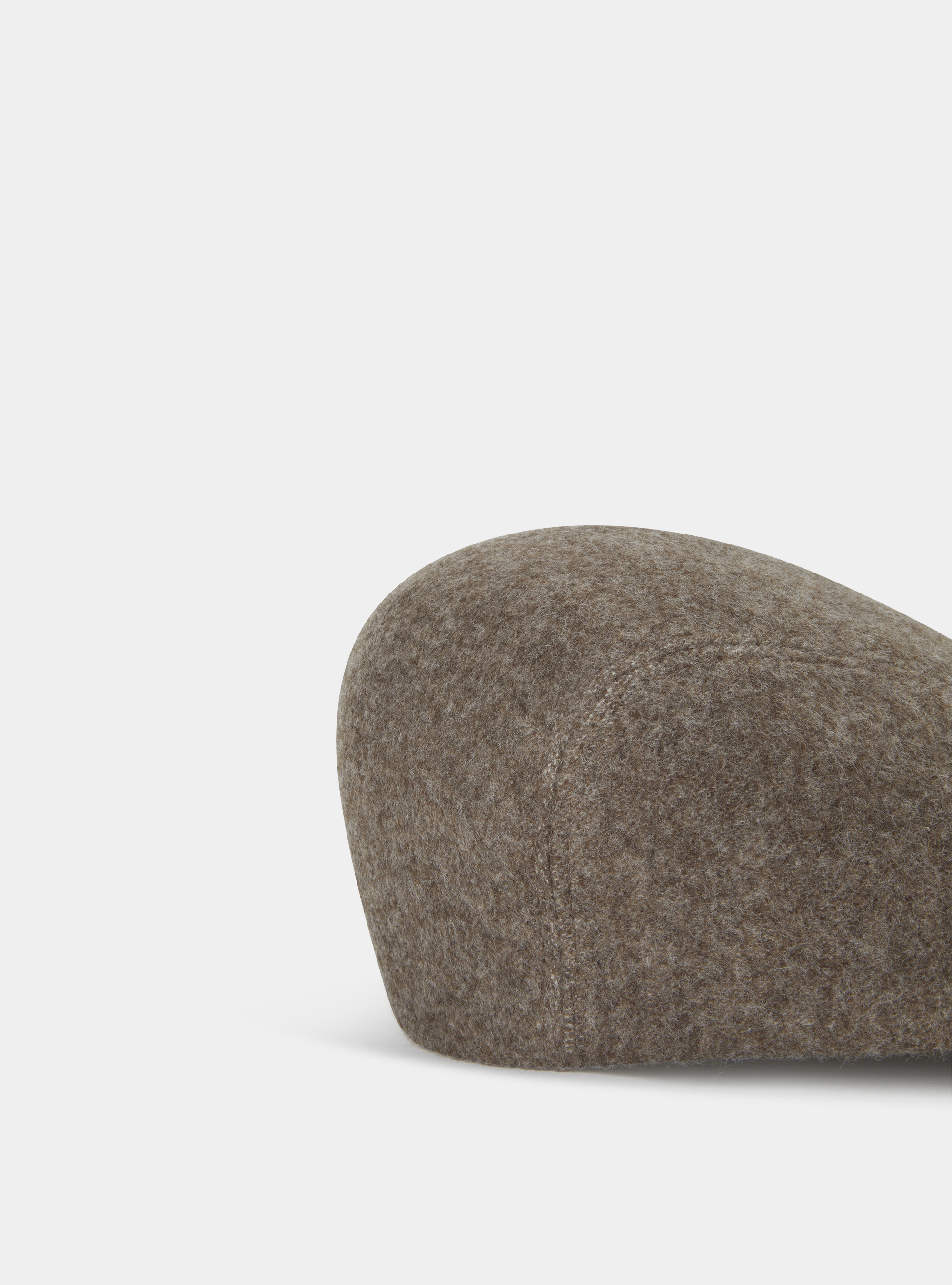 Coppola in pura lana vergine e cashmere, MARRONE