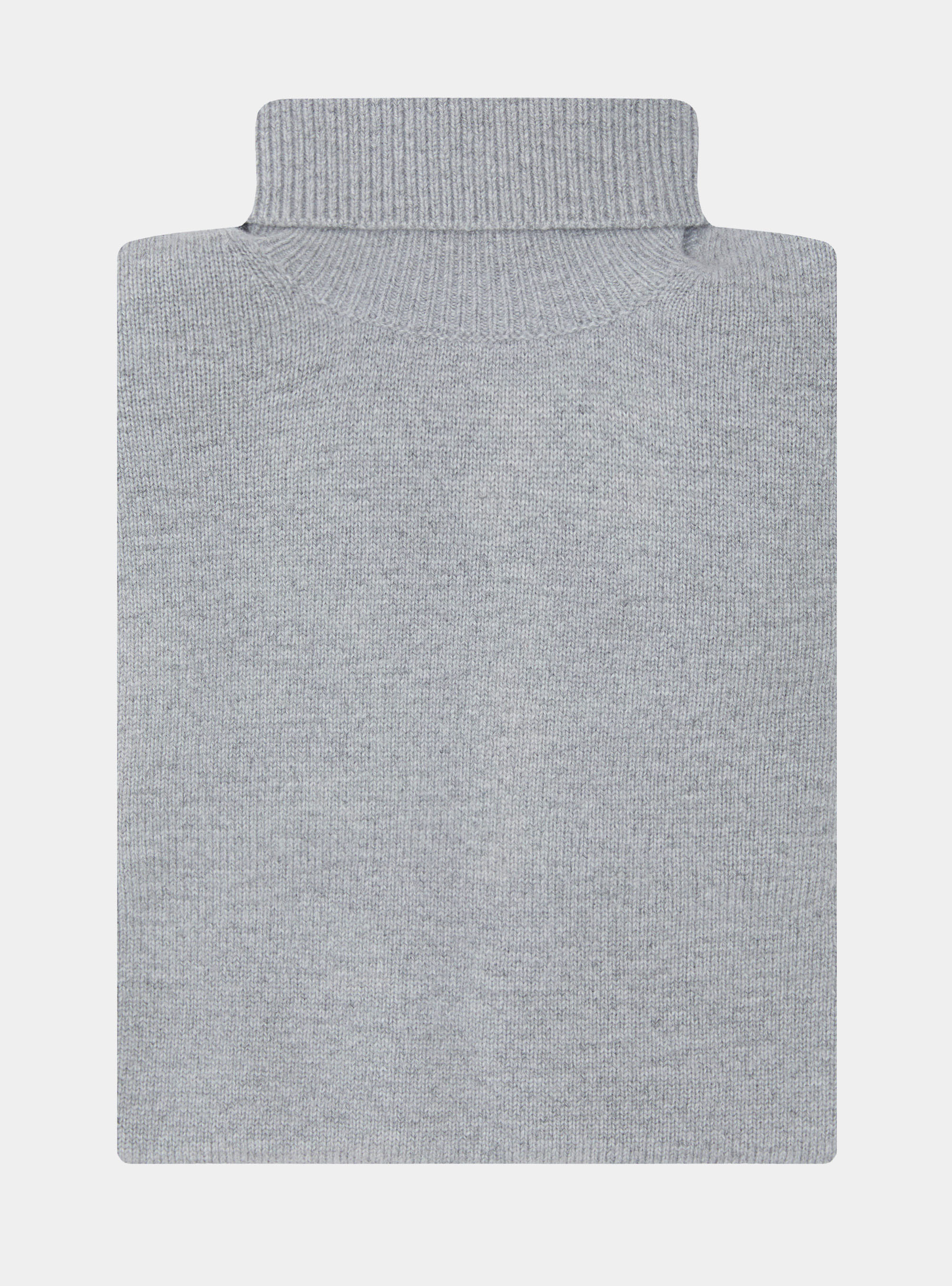 Punto de cuello alto de lana merina, GRIGIO MELANGE 0151C