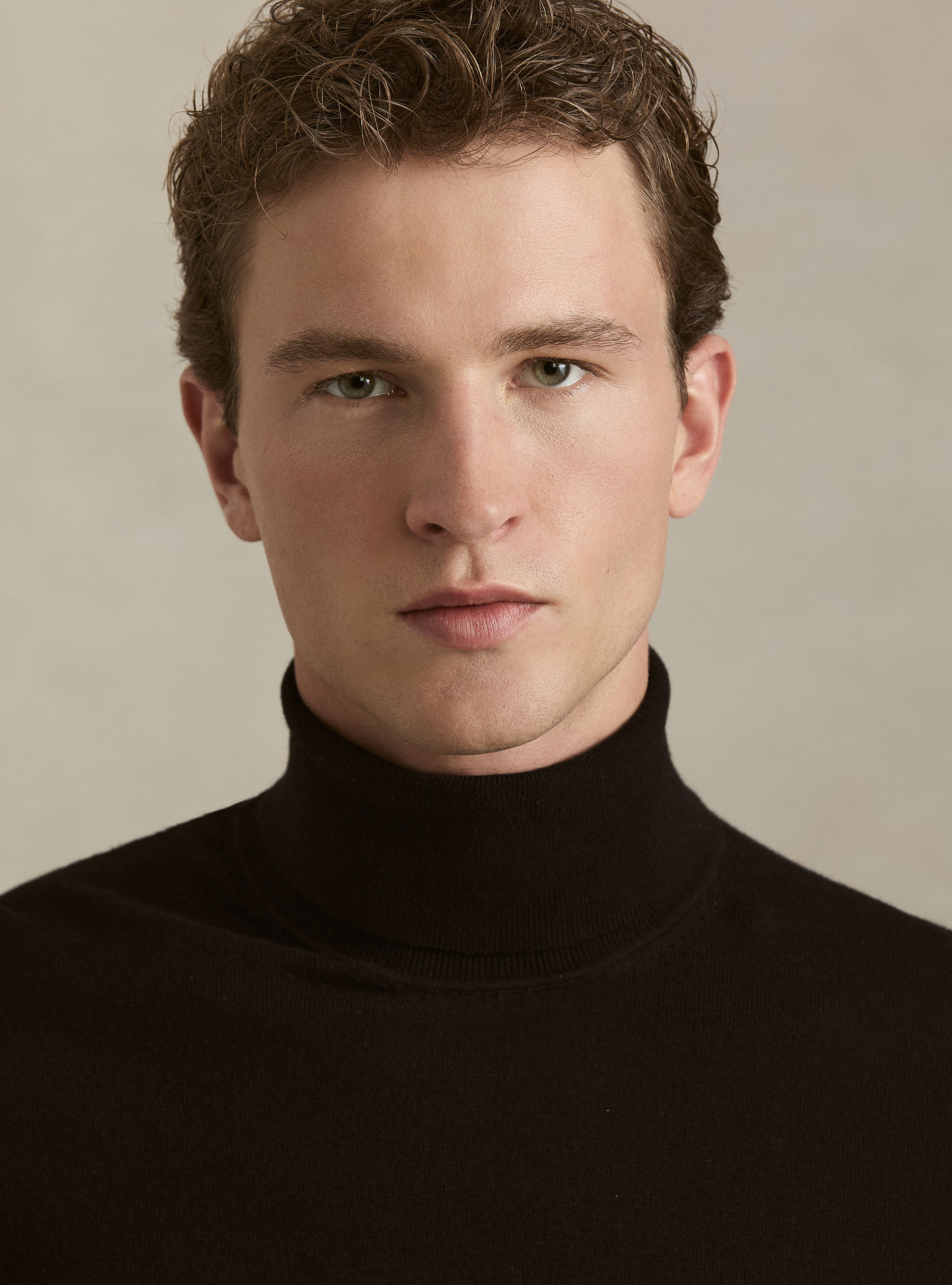 Dolcevita in cotone e cashmere, NERO