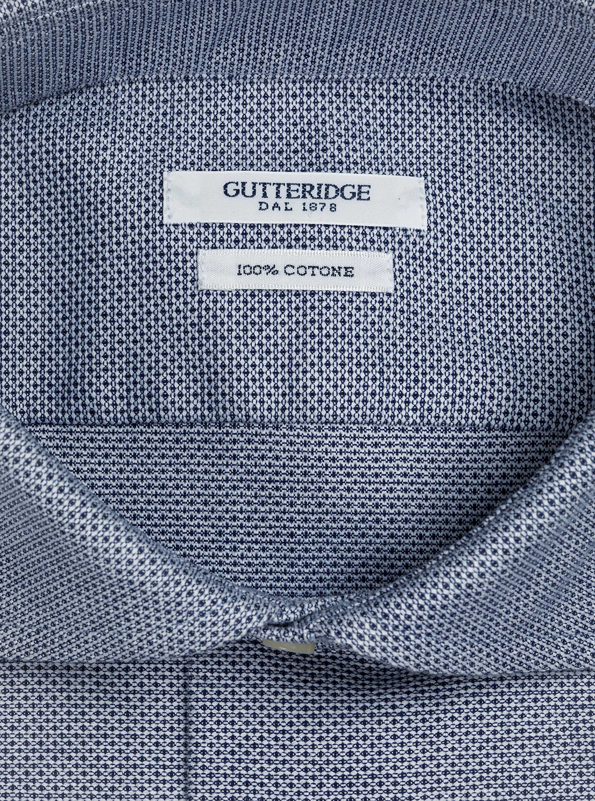 Camicia in cotone operato, BLU NAVY