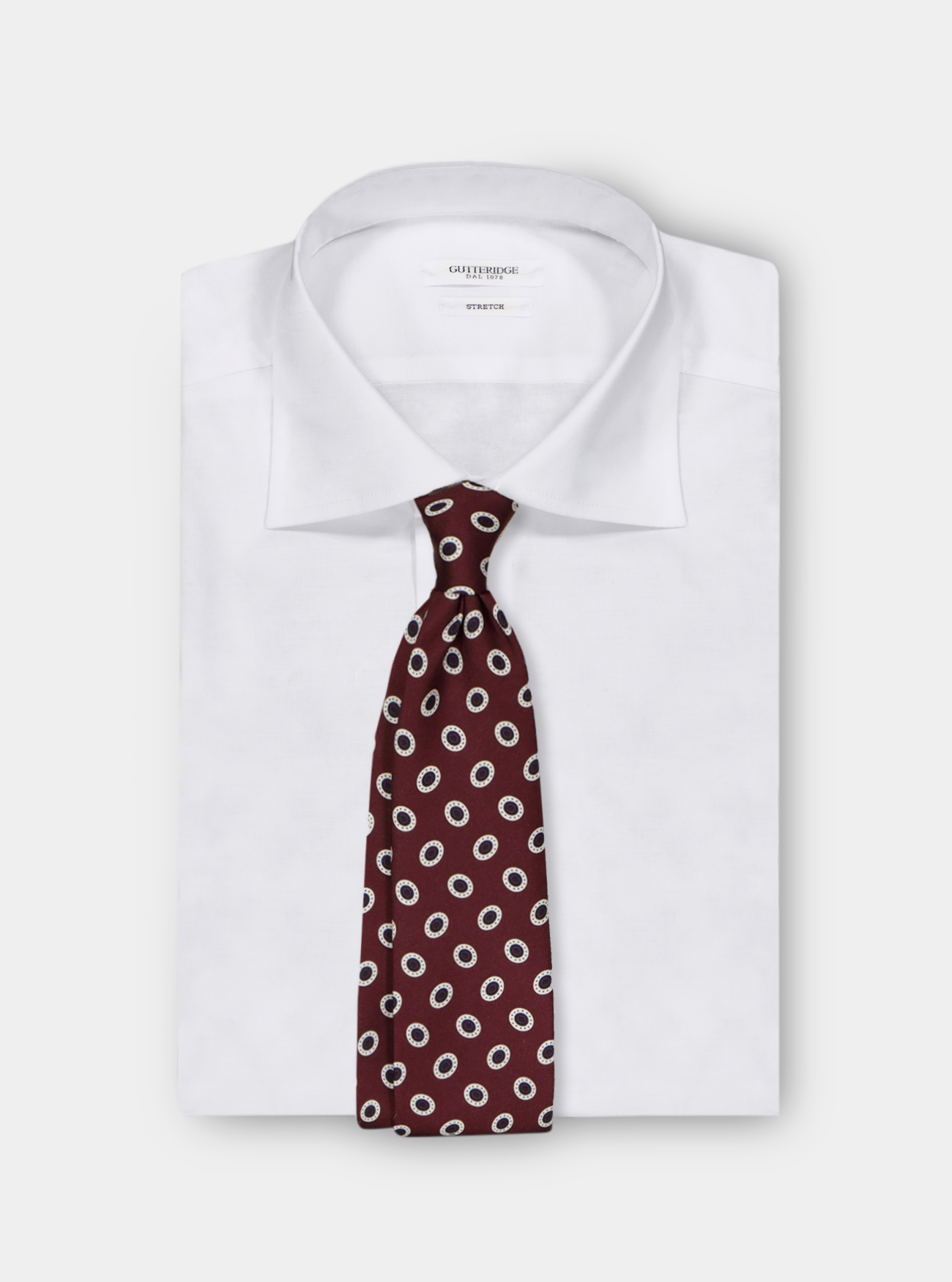 Fancy silk tie, BORDEAUX