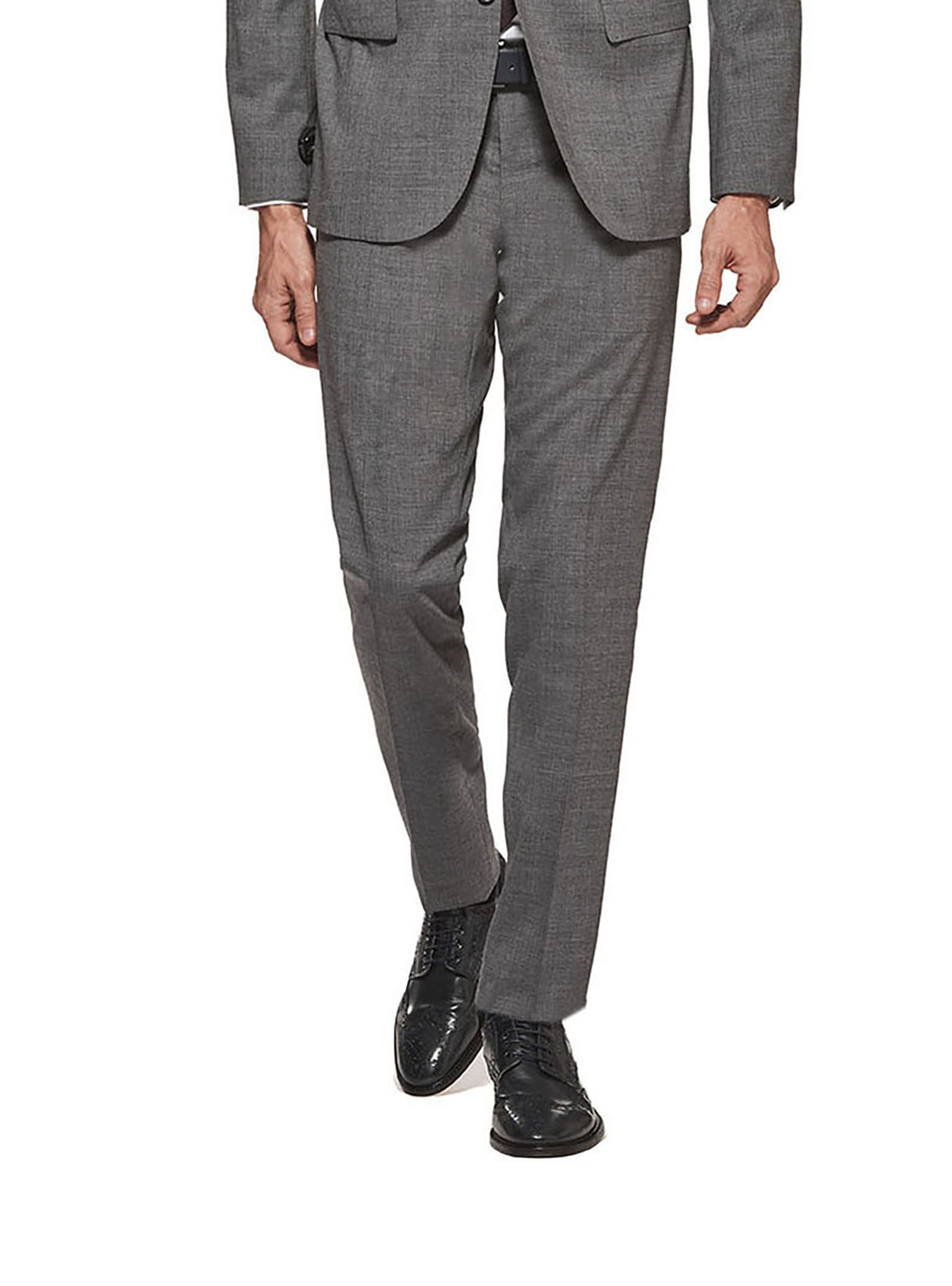 Fresh wool suit trousers, LIGHT GREY MELANGE