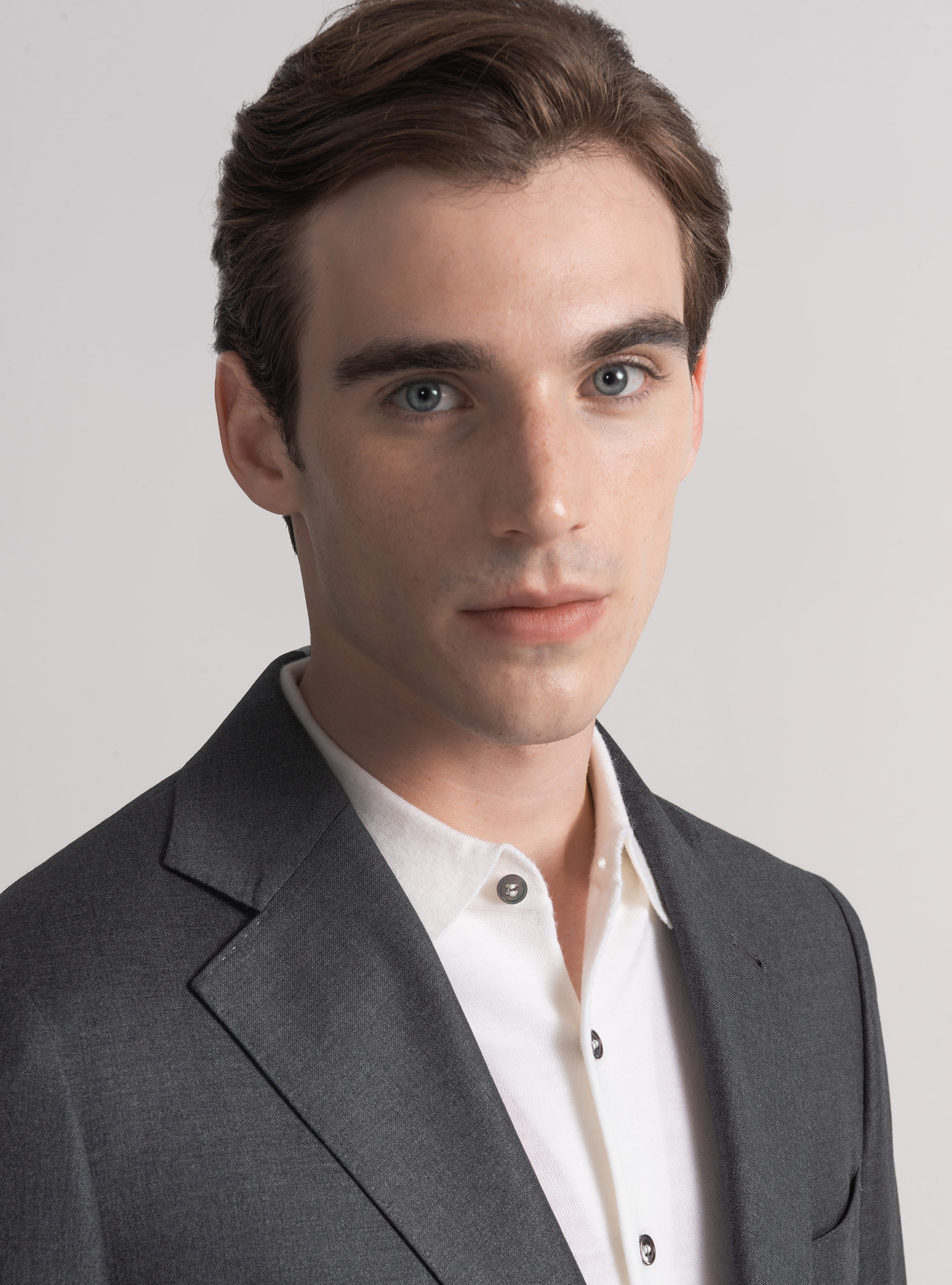 Americana de traje de pura lana Vitale Barberis Canonico, GRIS MARENGO